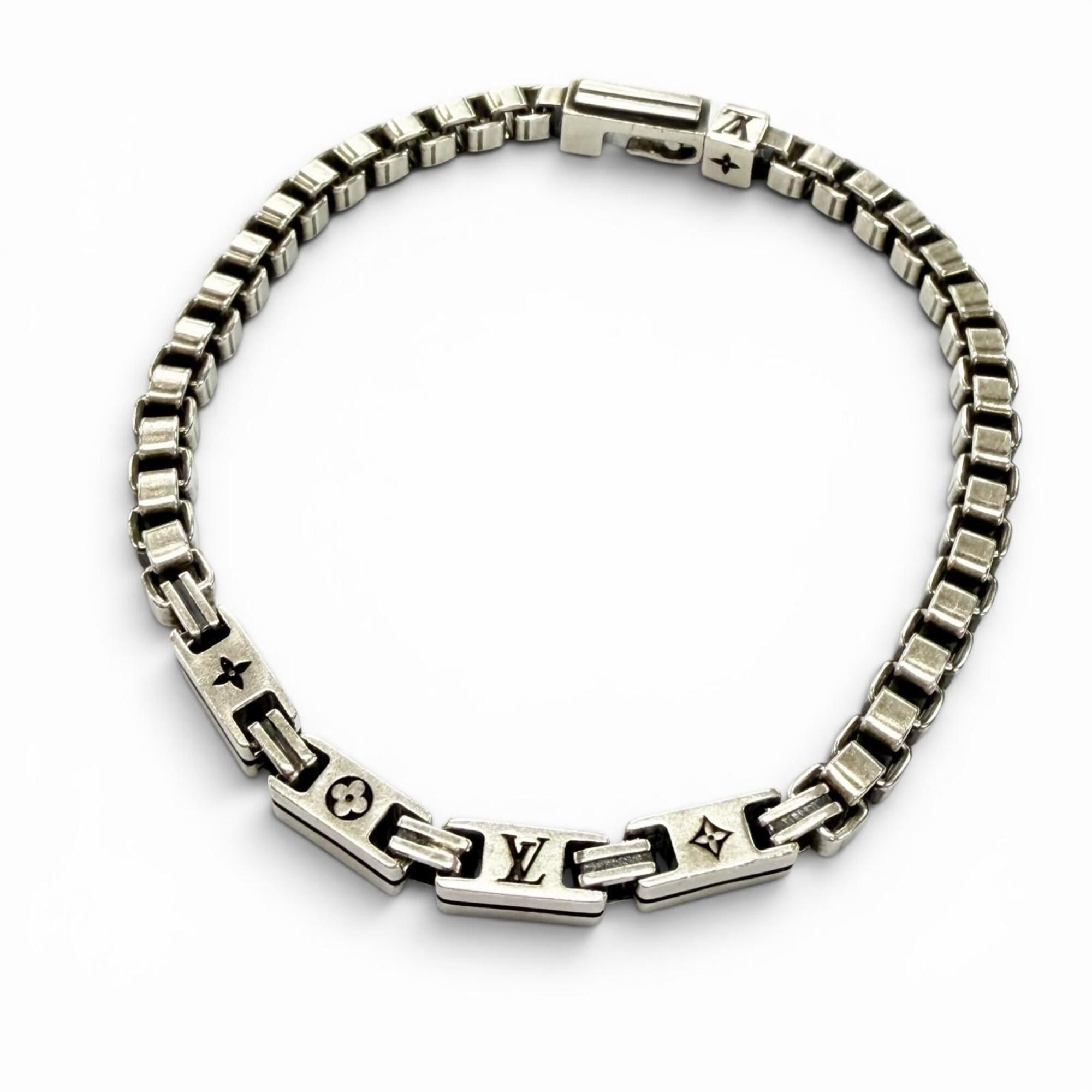 Louis Vuitton Louis Vuitton 2025 model M1149L LV Tailor AG925 Bracelet Silver L Made in Italy Weight 33g Men's Comes with Box and Dust Bag Size ONE SIZE - 1 Thumbnail