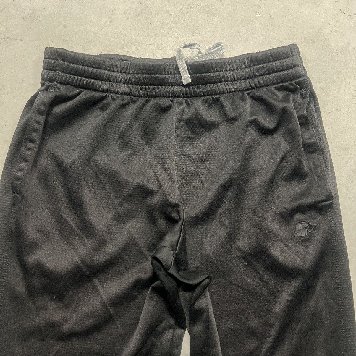 Starter × Vintage Crazy Vintage Y2K Baggy Fit Black Starter Track Sweatpants! Size US 32 / EU 48 - 3 Thumbnail