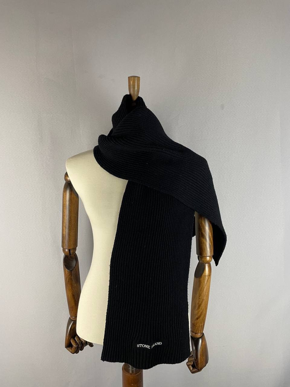 Stone Island Stone Island Scarf Wool Black Size ONE SIZE - 2 Thumbnail