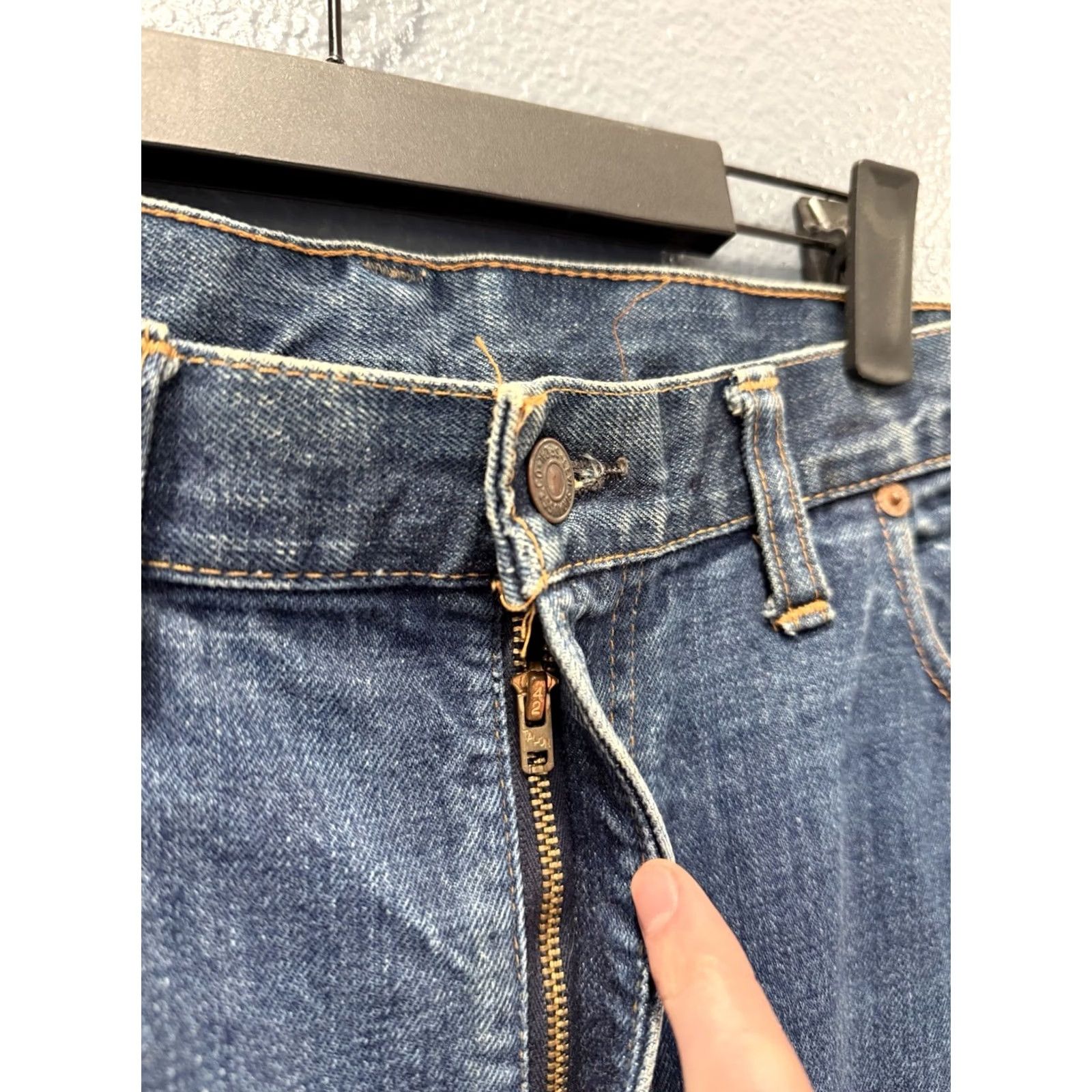 Denime VINTAGE Levi’s 517 Single Stitch Big E Dark Wash Denim Jeans Shirt? Size US 38 / EU 54 - 6 Thumbnail