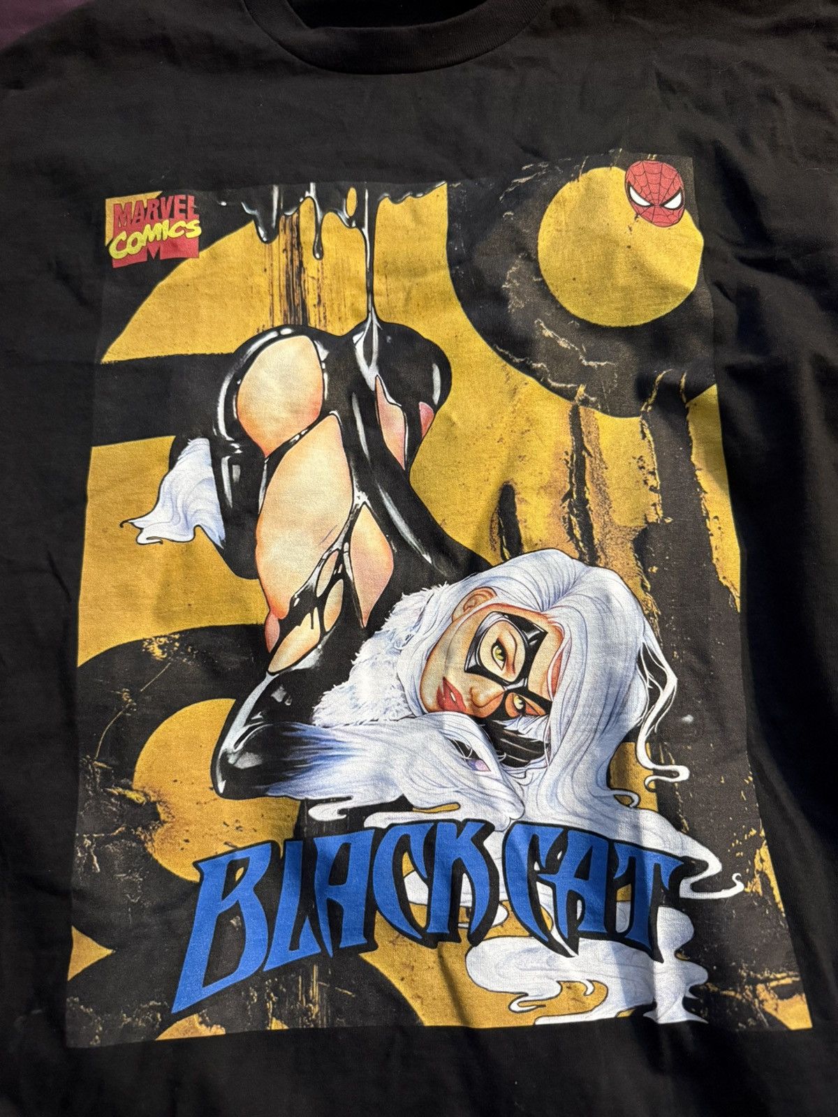Marvel comics black cat shirt custom made mens L
