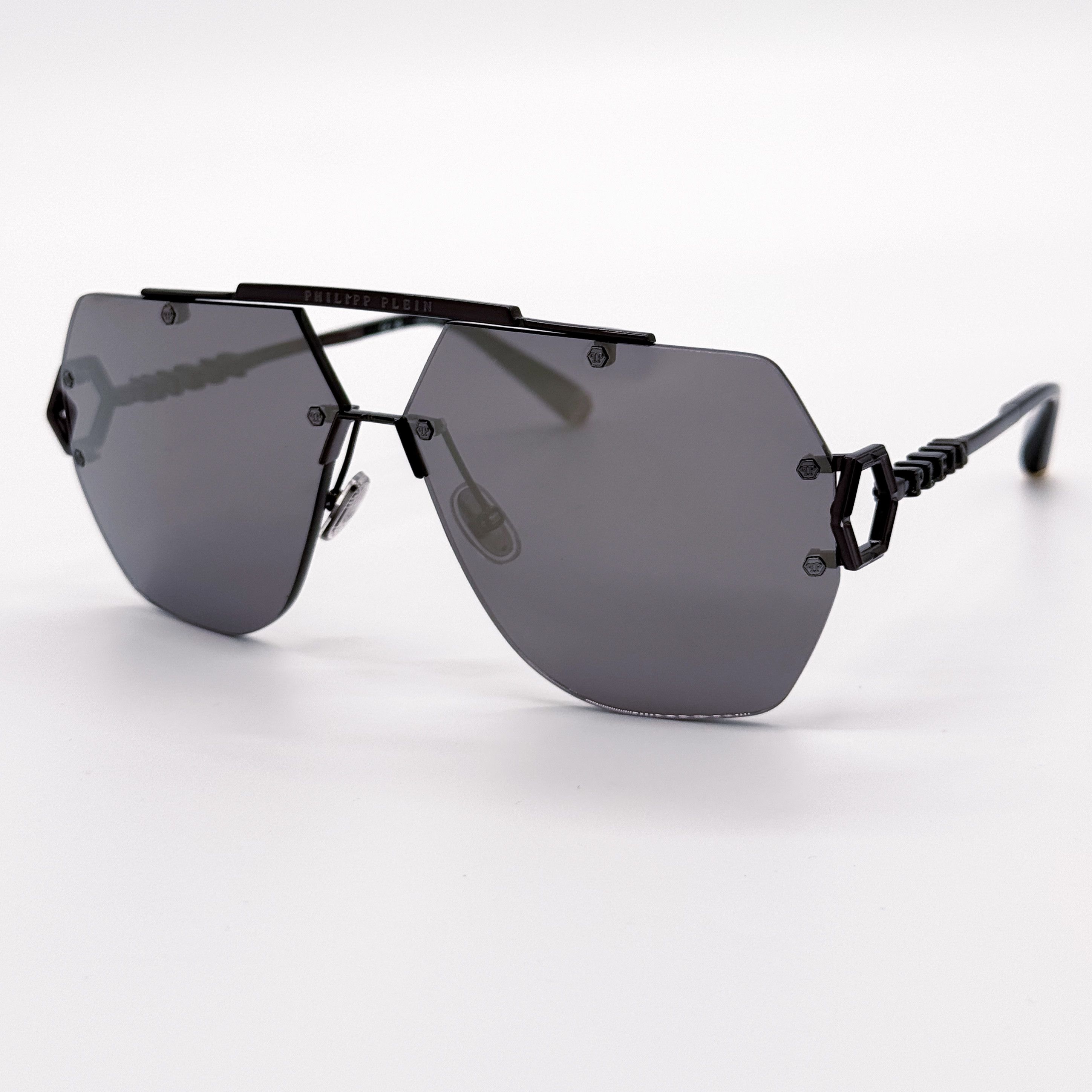 Philipp Plein NEW PHILIPP PLEIN SLEEK SPP111 672X GREY UNISEX SUNGLASSES Size ONE SIZE - 1 Thumbnail