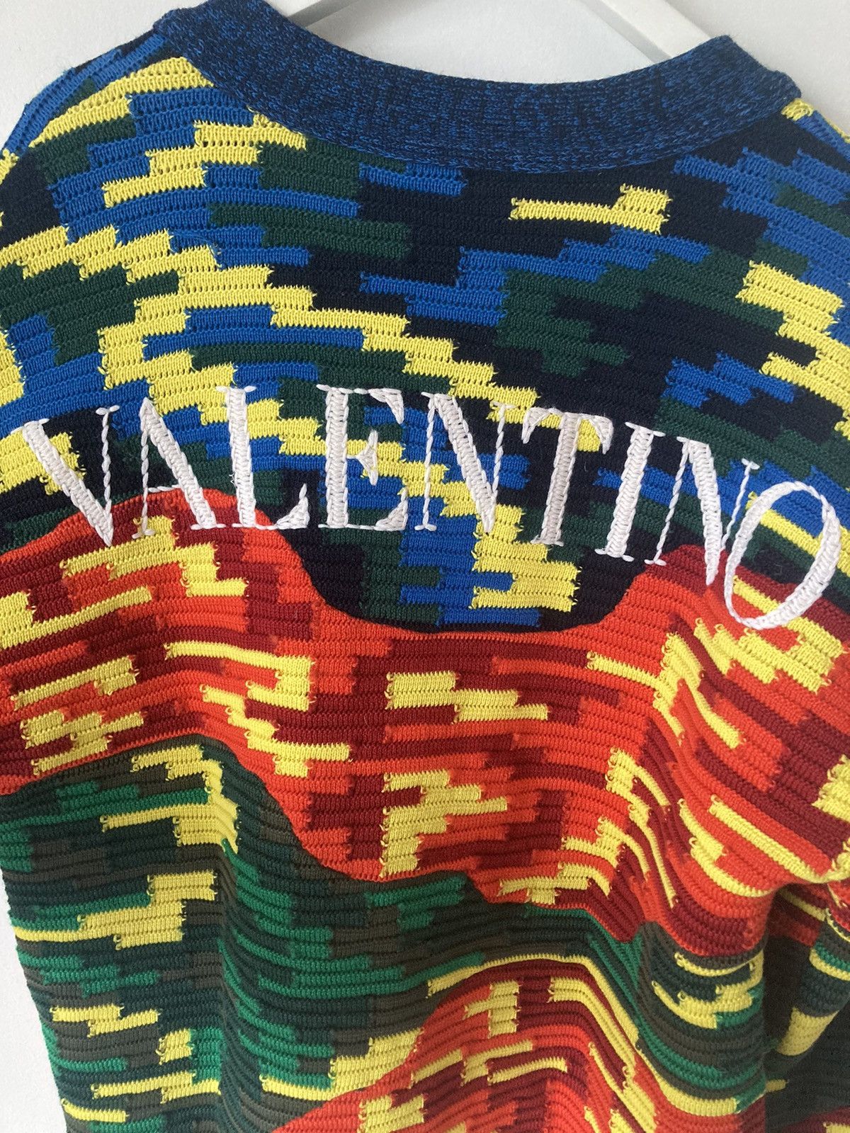 Valentino WOOL AND COTTON CARDIGAN WITH CAMOU7 MOTIF Size US S / EU 44-46 / 1 - 6 Thumbnail