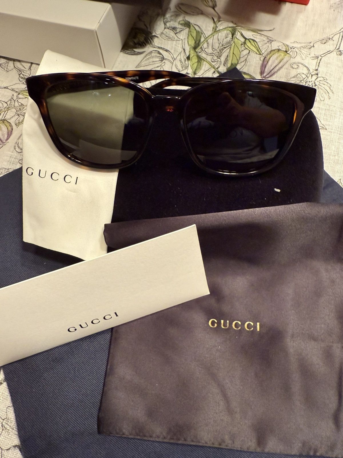 Gucci Gucci Tortoise Brown Sunglasses Size ONE SIZE - 1 Thumbnail