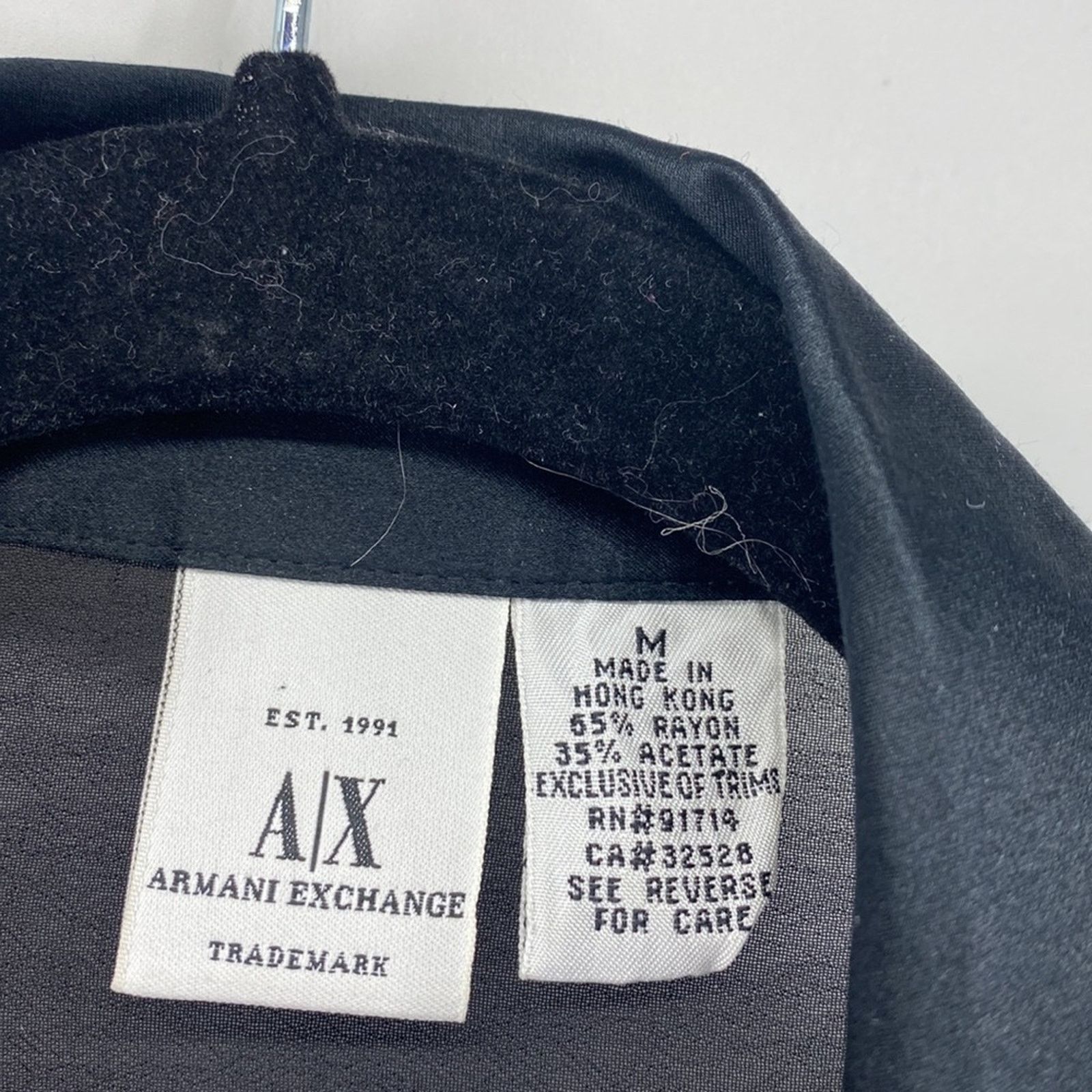 Armani Exchange Armani Exchange sheet satin black on black embroidered 90s Size M / US 6-8 / IT 42-44 - 2 Thumbnail