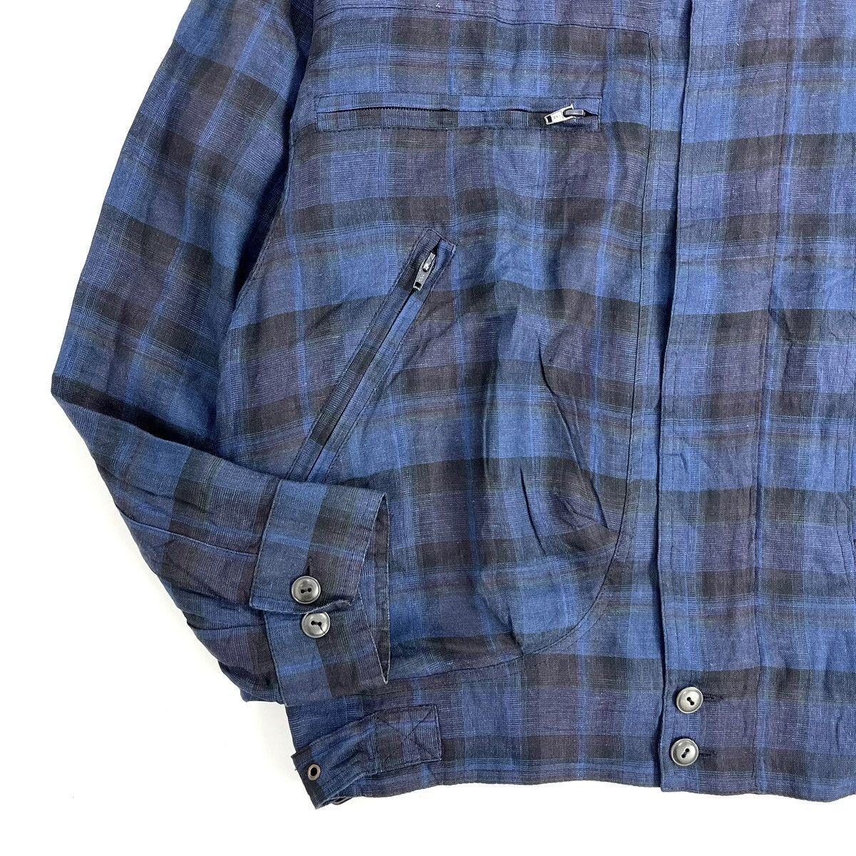 Givenchy 90s Vintage Givenchy Plaid Work Jacket Italian Designer Size US L / EU 52-54 / 3 - 6 Thumbnail