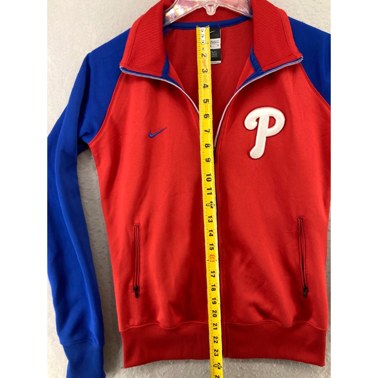 Nike Nike Jacket Women M Red Full Zip Swoosh Baseball Theme Athletic Nike Dri-FIT Size M / US 6-8 / IT 42-44 - 3 Thumbnail