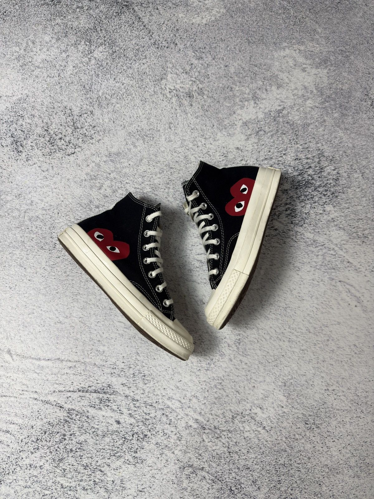 Comme des Garcons PLAY × Converse Comme Des Garçons Play x Converse High Top Sneakers Woman Size US 8 / IT 38 - 1 Thumbnail