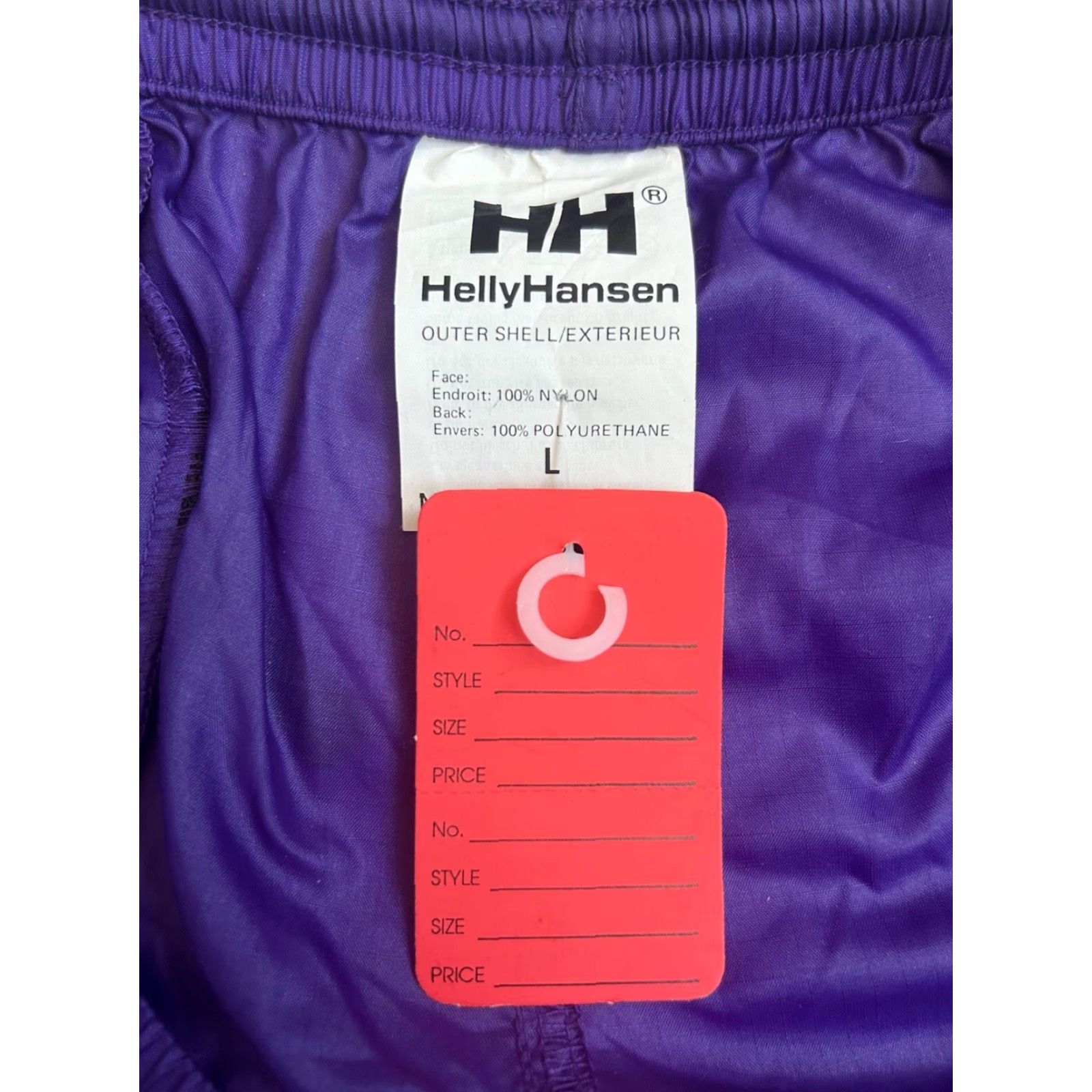 Helly Hansen VINTAGE Helly Hansen Windbreaker Hiking Pants Mens Large NWT 90s Purple Rain Pants 90s Mens Size US 33 - 3 Thumbnail