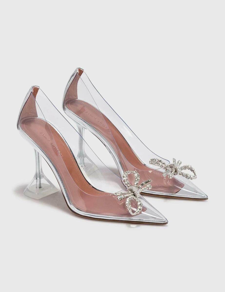Amina Muaddi AMINA MUADDI Rosie Glass Pump size 38 PVC Transparent Size US 8 / IT 38 - 1 Thumbnail