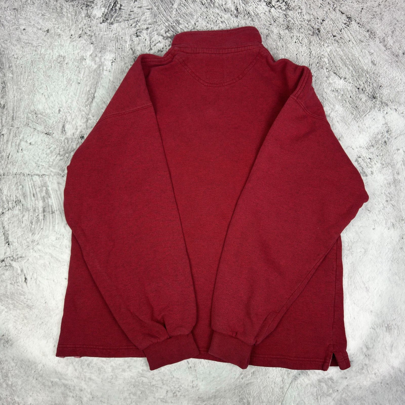 Nike Nike Men's Red Cotton Fleece Lined Quarter Zip Sweatshirt S Size US S / EU 44-46 / 1 - 8 Thumbnail