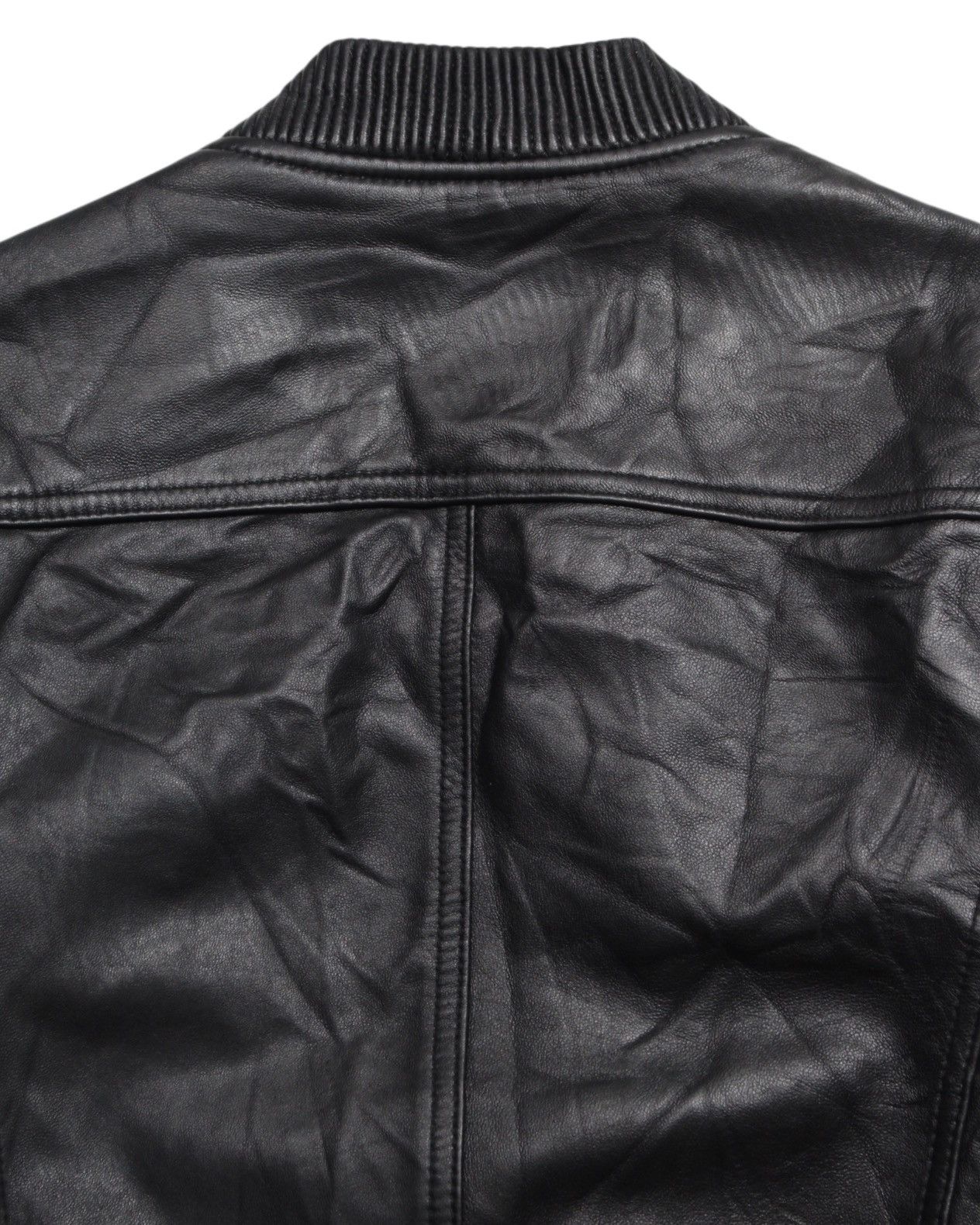 Vintage SS2021 HASSTIGE LAMBSKINS LEATHER BOMBER JACKET Size M / US 6-8 / IT 42-44 - 4 Thumbnail