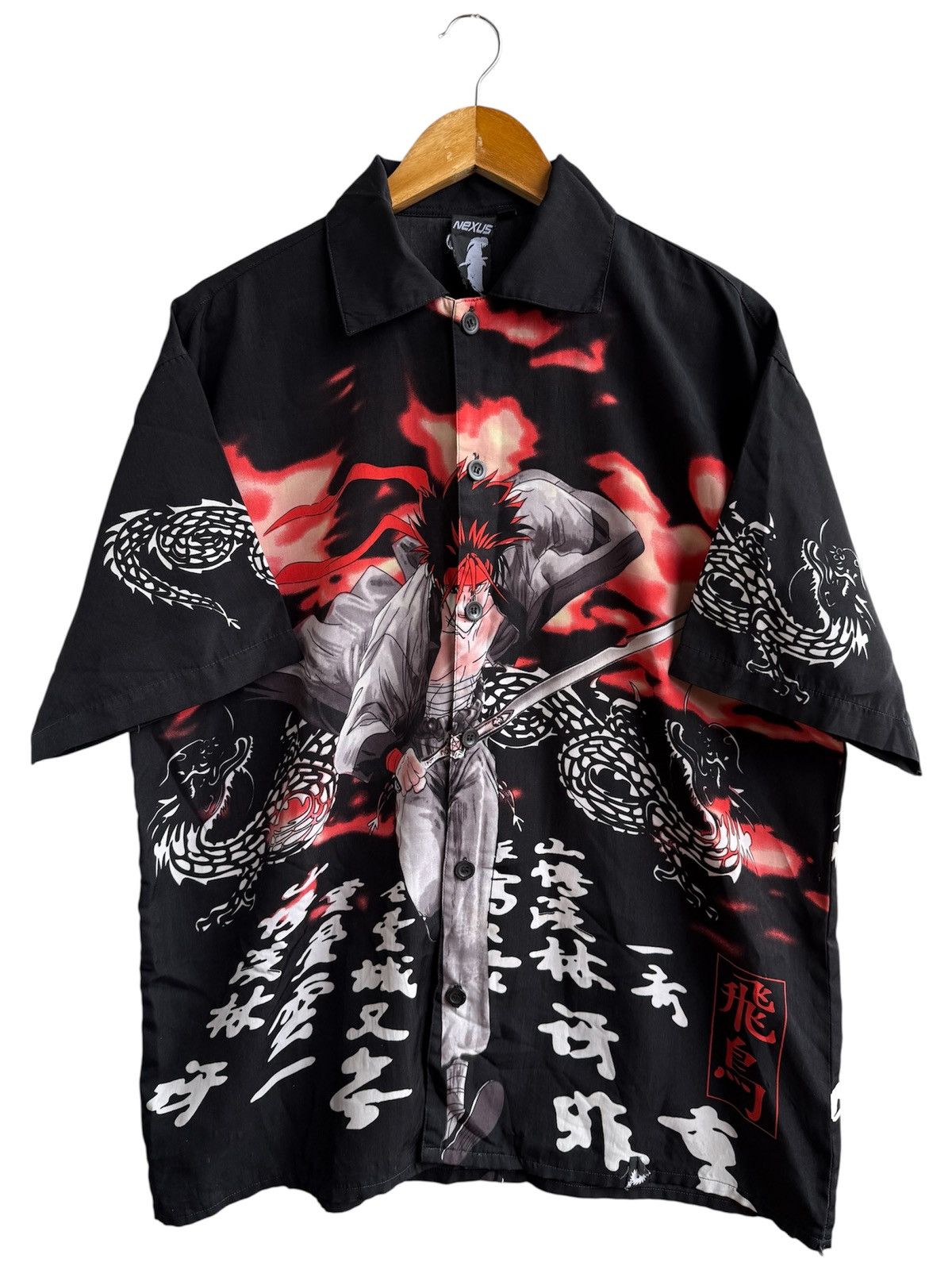 Anime Vintage Rurouni Kenshin Sagara Sanosuke anime shirt Size US M / EU 48-50 / 2 - 2 Thumbnail
