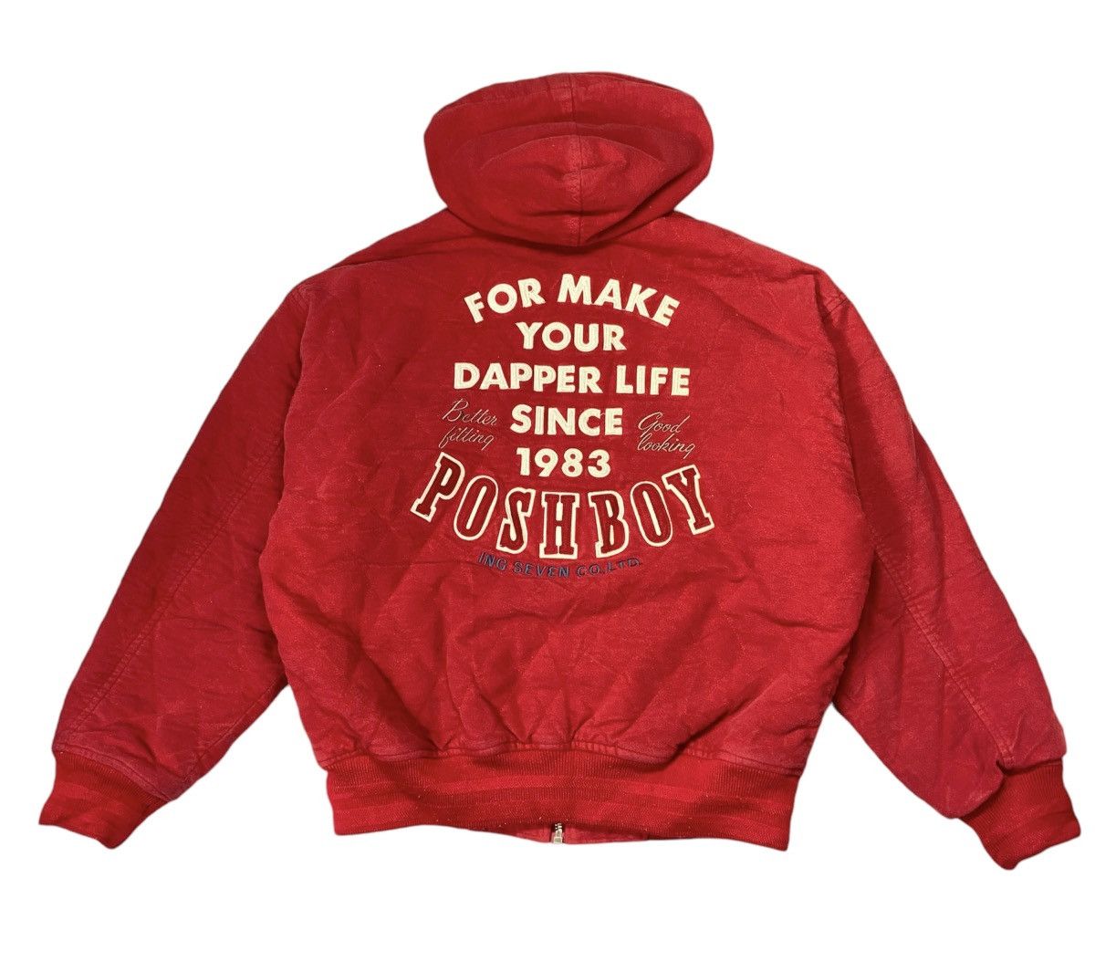 Japanese Brand × Vintage Vintage Posh Boy Bomber Hoodie Size US XL / EU 56 / 4 - 2 Thumbnail