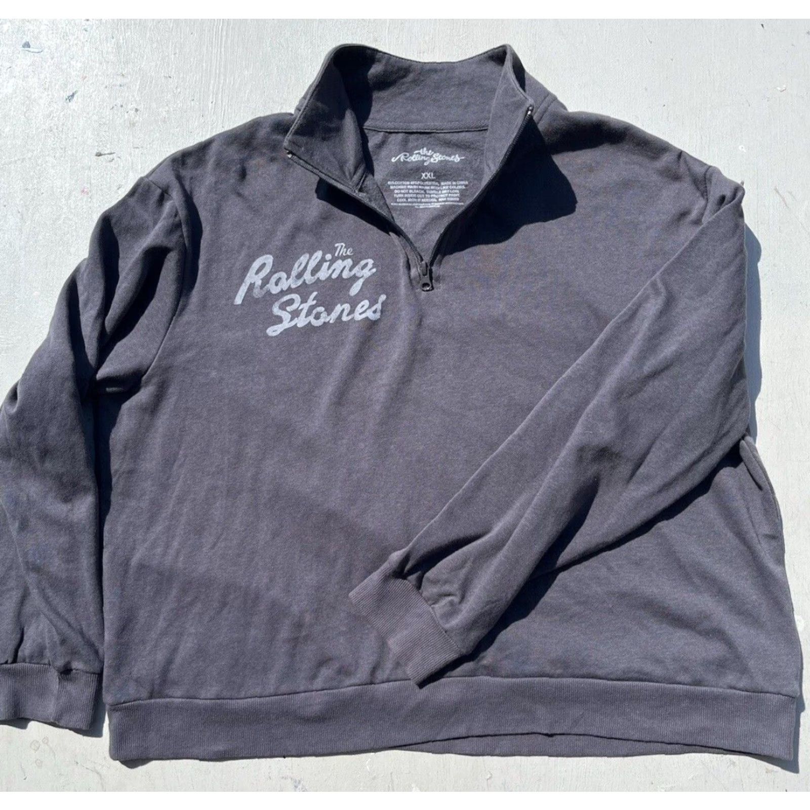 Vintage The Rolling Stones Sweater Women 2XL Gray Pullover British Rock Classic Tongue Mick Size XXL / US 16-18 / IT 52-54 - 6 Thumbnail