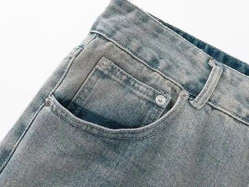 VIBE Washed distressed embroidered lettering jeans Size US 34 / EU 50 - 8 Thumbnail