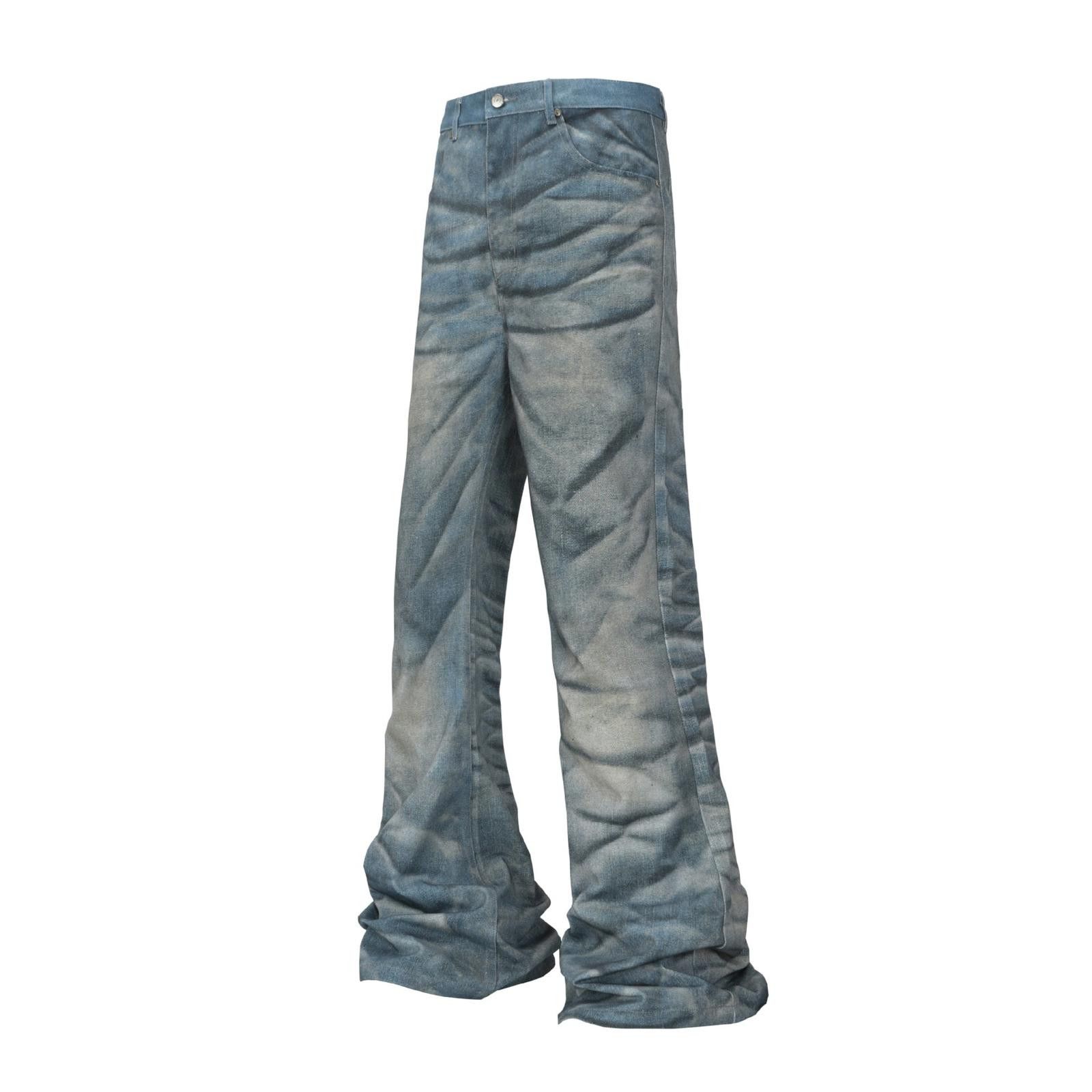 Other Heavyweight Micro-Flare Denim | Washed Wide-Leg Jeans Size US 32 / EU 48 - 6 Thumbnail