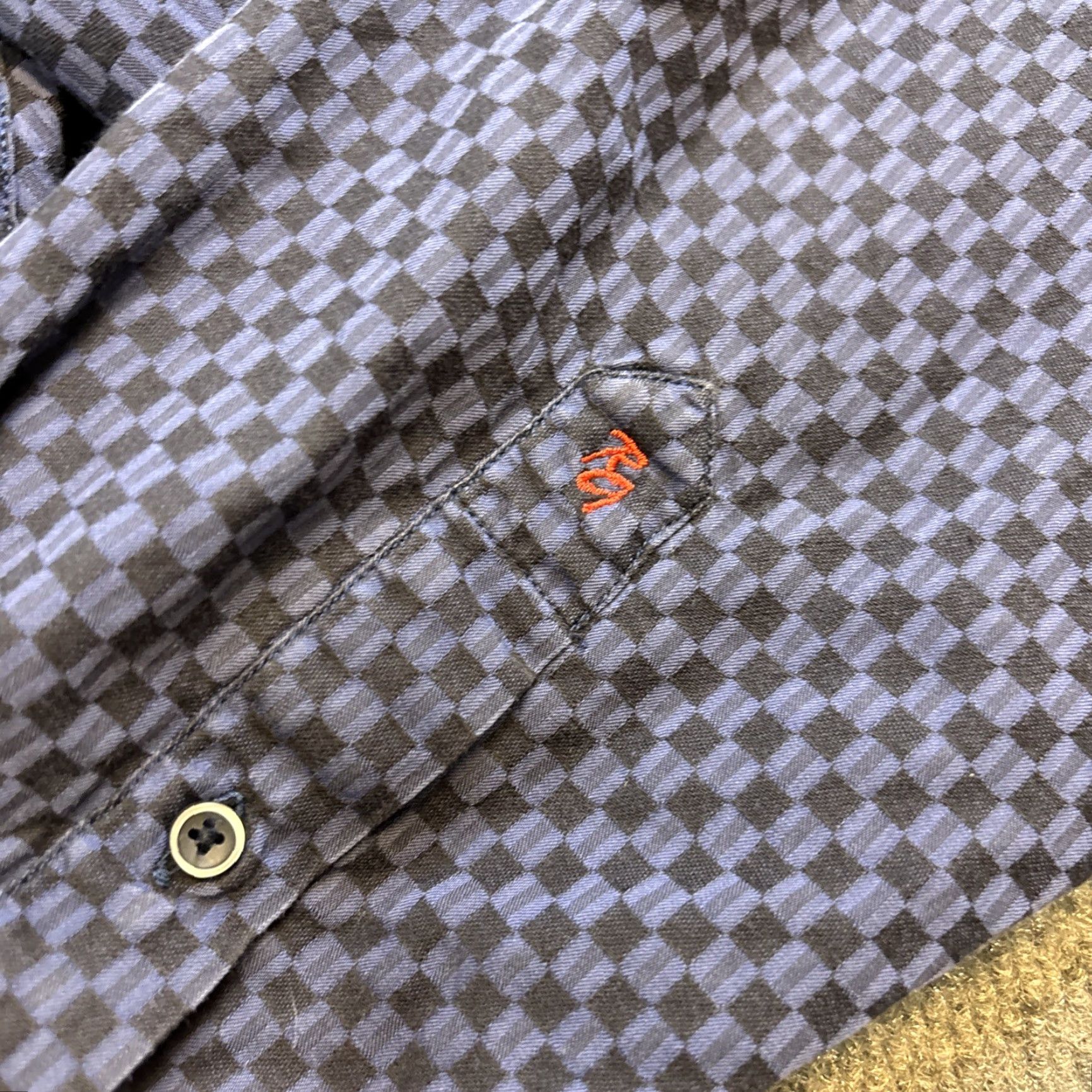 Robert Graham Robert Graham Mens Blue Long Sleeve Button-Up Classic Sport Shirt L Size US L / EU 52-54 / 3 - 5 Thumbnail