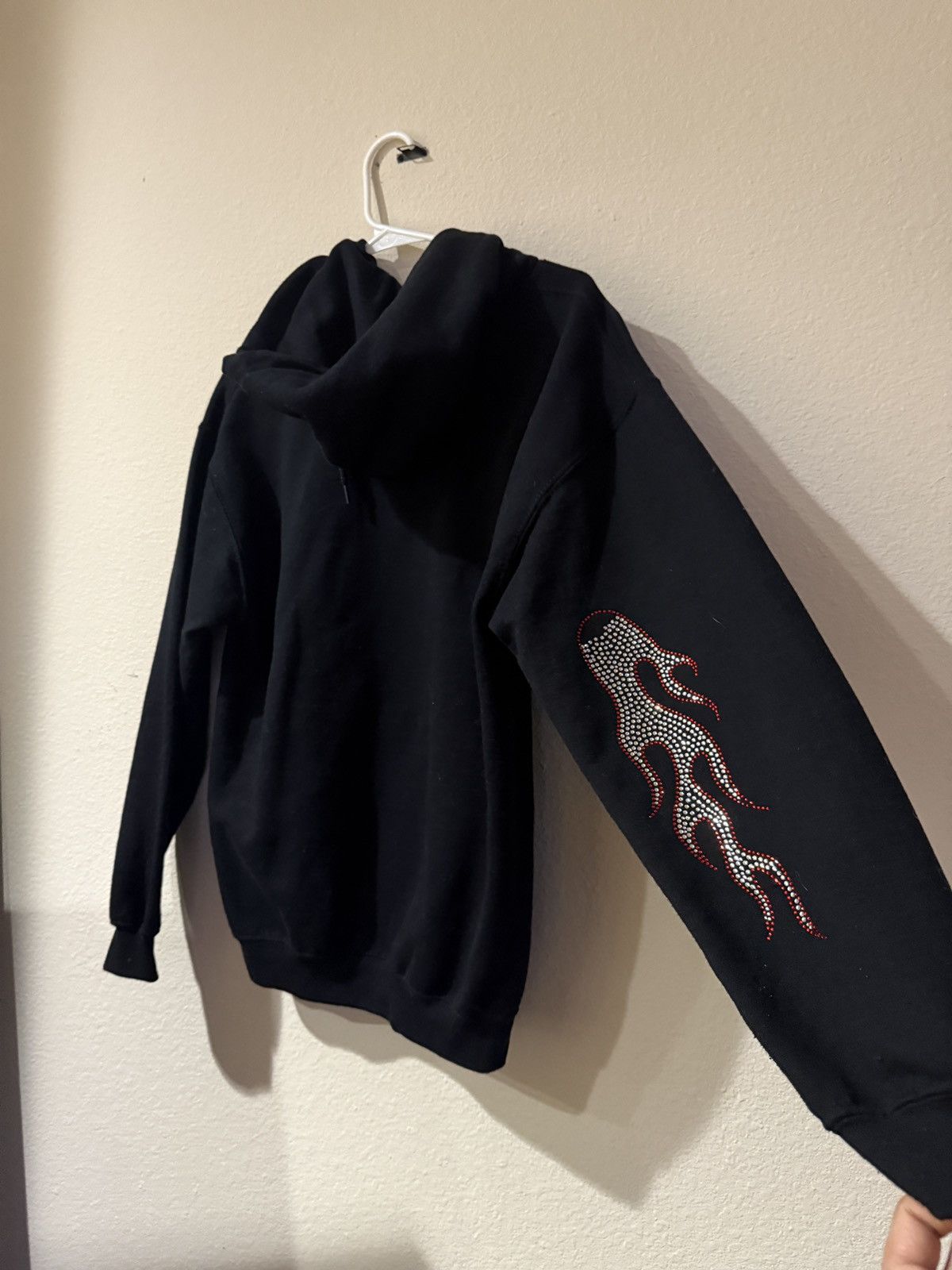 Other Black Vintage Hoodie Cross Rhinestones Size US M / EU 48-50 / 2 - 8 Thumbnail