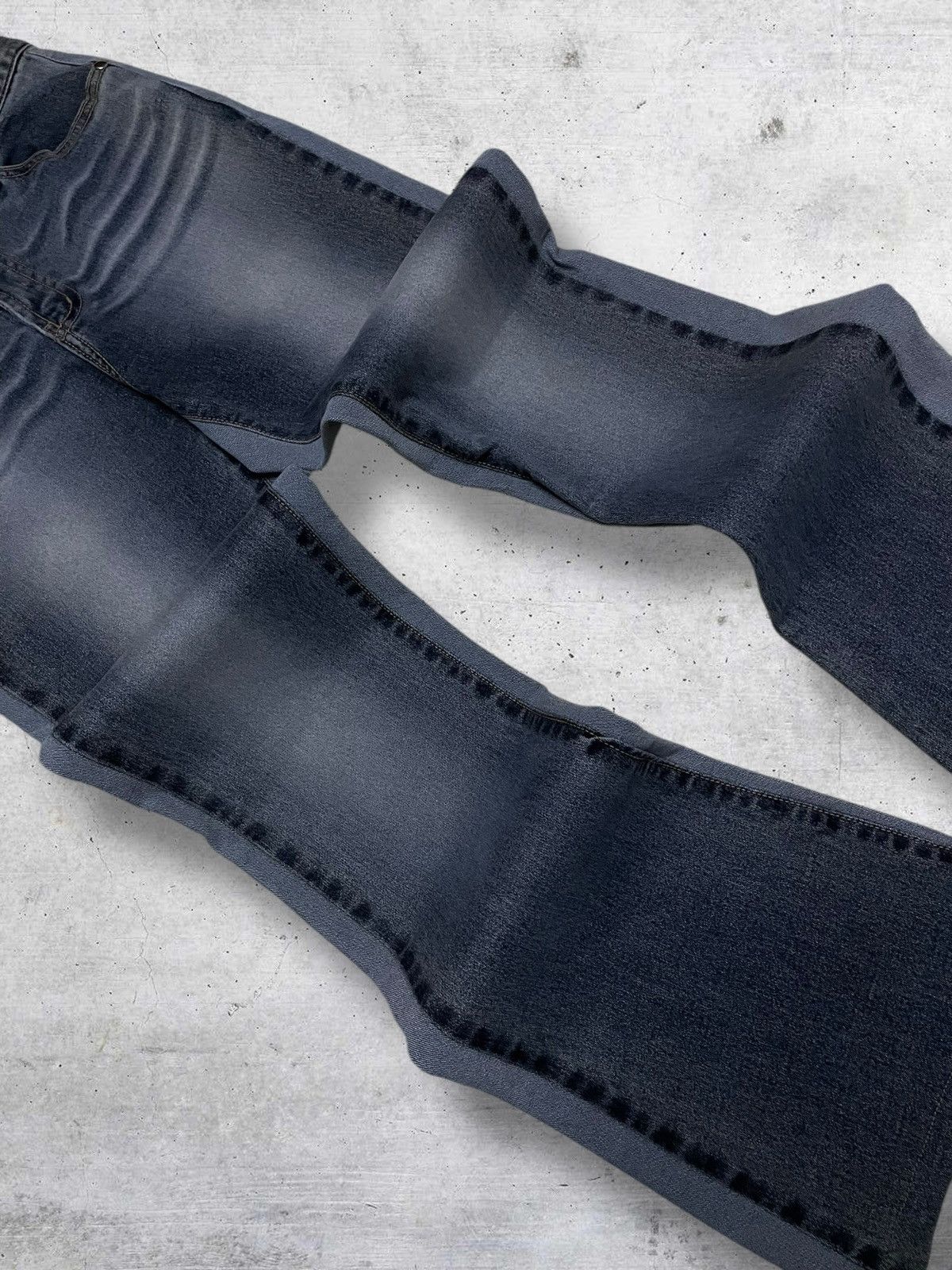 Japanese Brand VINTAGE EN CLOCHE JAPAN DESIGNER 90S HYBRID FLARED DENIM OG Size US 26 / EU 42 - 6 Thumbnail