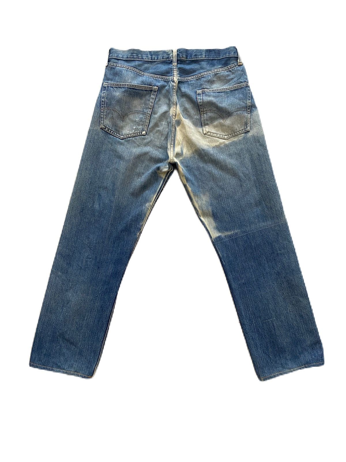 Levi's VINTAGE 70s LEVIS BORO THRASHED SELVEDGE JEANS BUTTON FLY Size US 36 / EU 52 - 2 Thumbnail