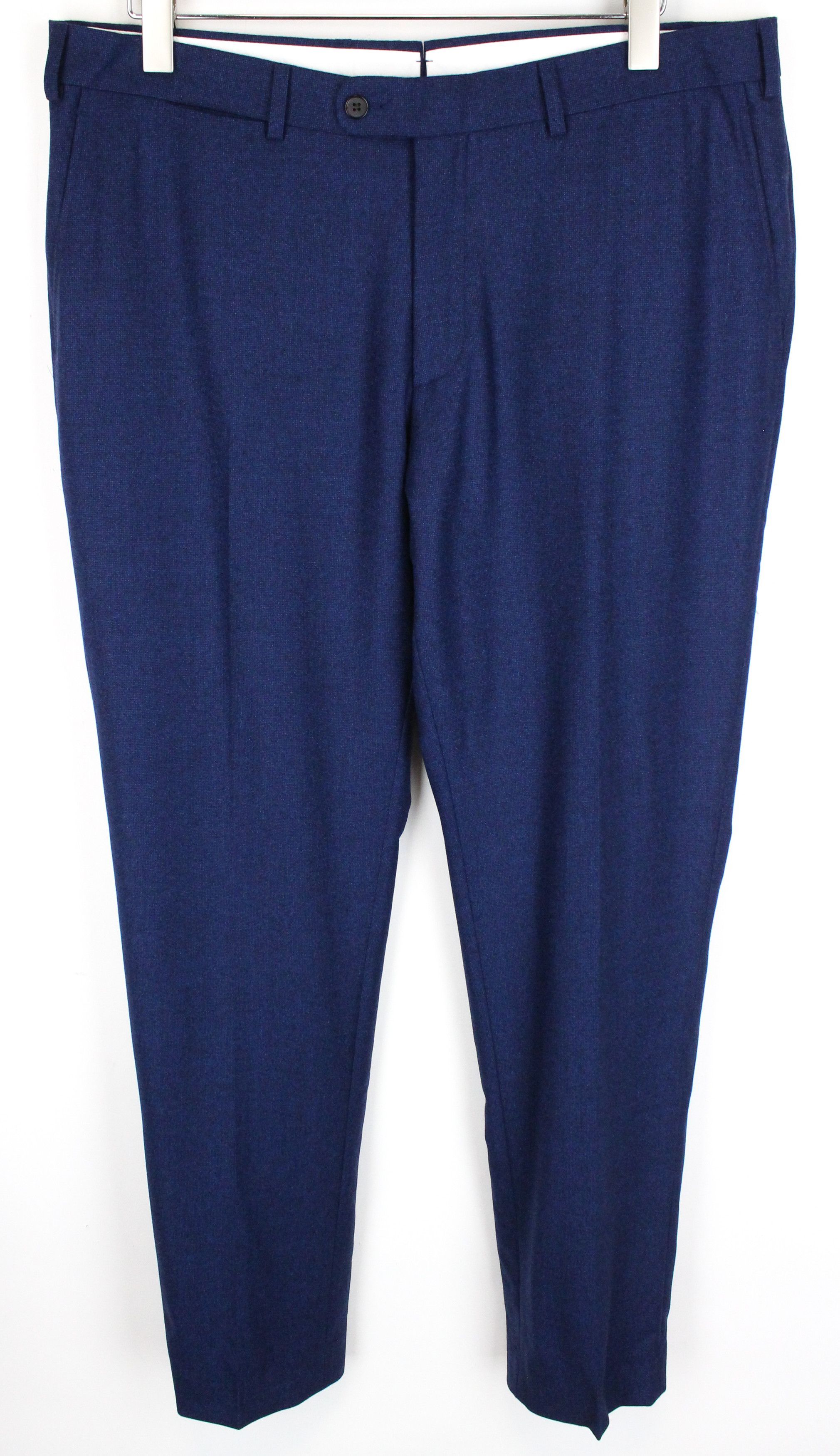 Suitsupply BRESCIA UK44R Blue Wool Pleated Lined Trousers 62337 Size 44R - 1 Thumbnail