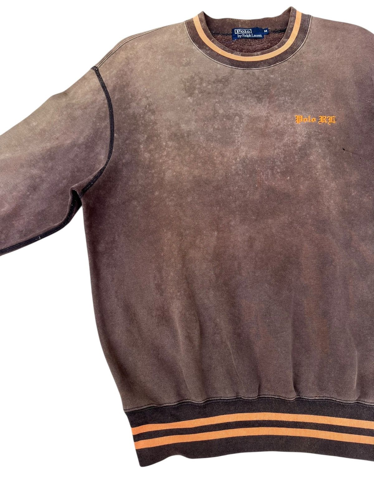 Polo Ralph Lauren Trashed 90s Polo Ralph Lauren Distress Sun Faded Sweatshirt Size US M / EU 48-50 / 2 - 7 Thumbnail