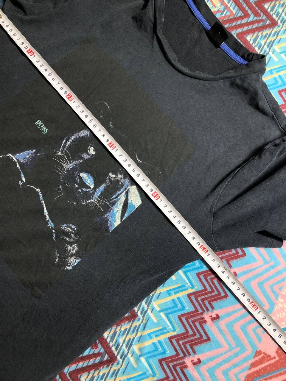 Hugo Boss × Vintage Vintage Japanese Style Hugo Boss T-shirts Big Logo Size US L / EU 52-54 / 3 - 10 Thumbnail