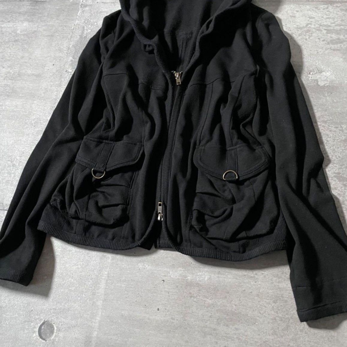 Japanese Brand Archive black double zip up jacket Size S / US 4 / IT 40 - 2 Thumbnail