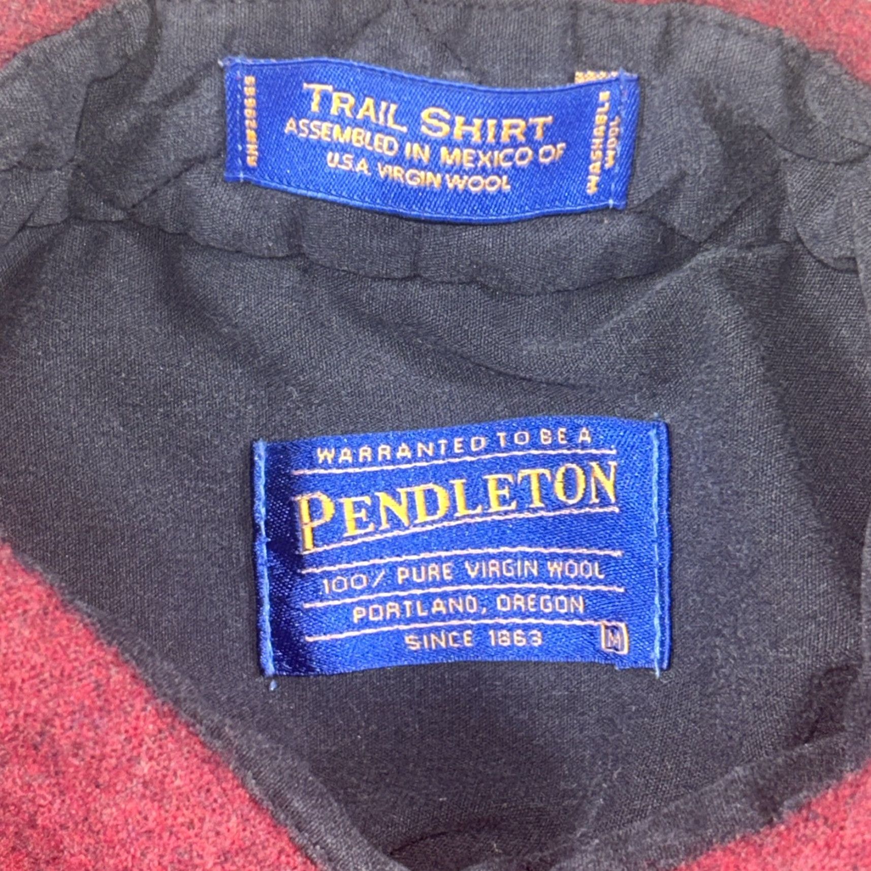 Pendleton Pendleton Trail Shirt Mens L Red Wool Virgin Wool Elbow Patches Button-Up Pocket Classic Outdoor USA 100% Virgin Wool Size US L / EU 52-54 / 3 - 3 Thumbnail