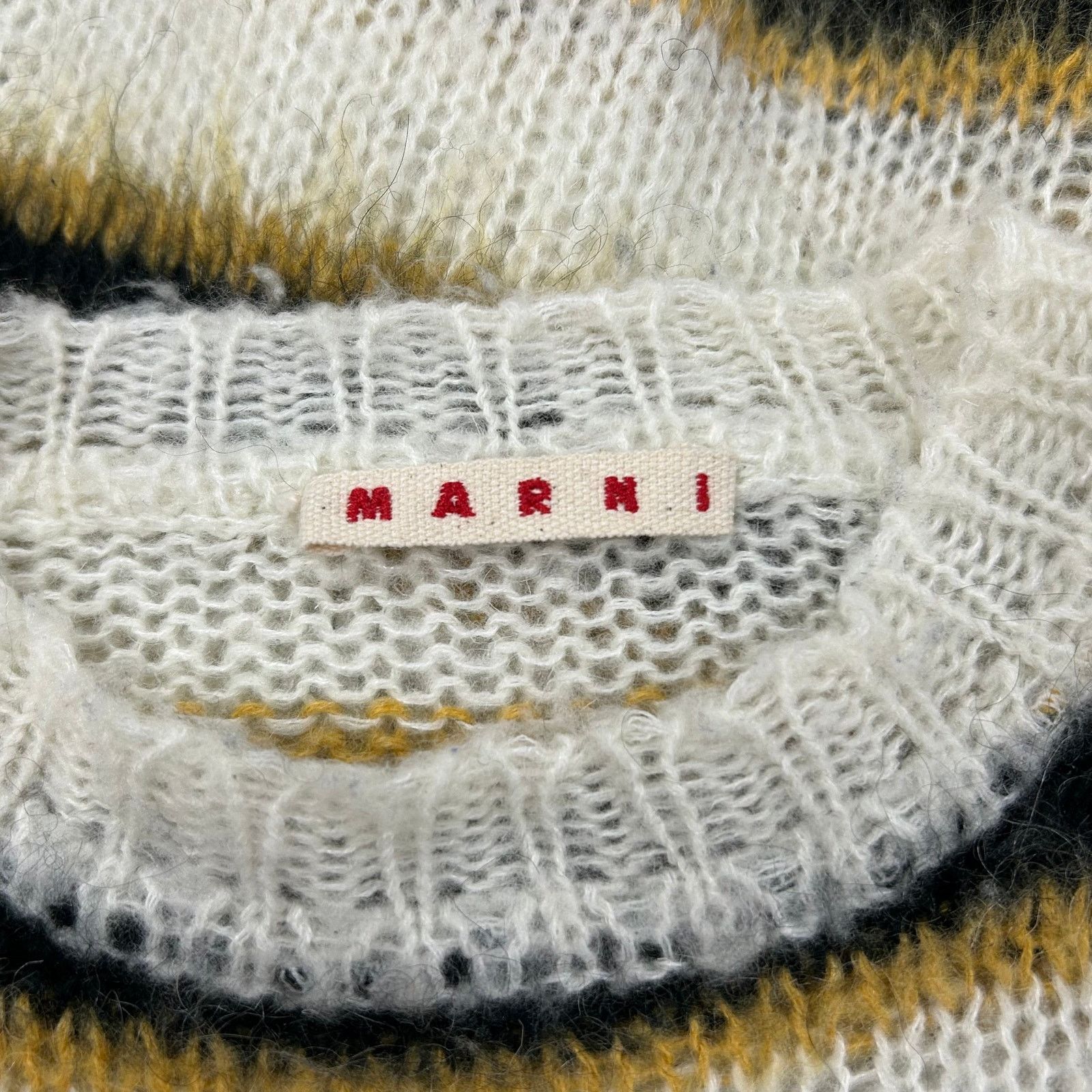 Marni Marni kids Striped Brushed Mohair Sweater White size 8 Size US XXS / EU 40 - 5 Thumbnail