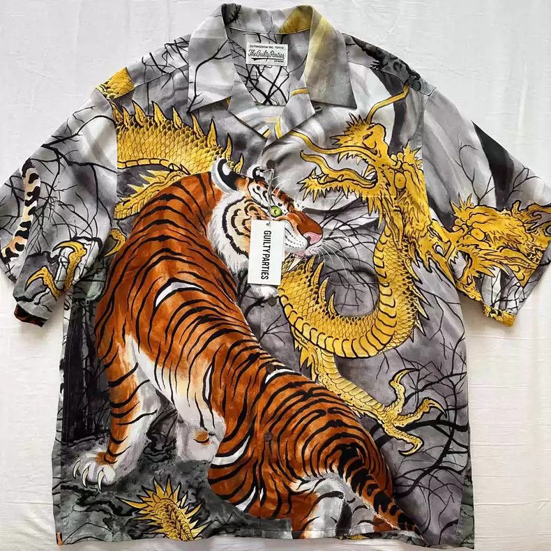 Wacko Maria WACKO MARIA 22SS New Dragon Tiger Fighting TIMLEHI Hawaiian  Shirt | Grailed