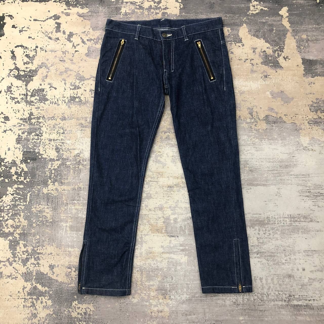 If Six Was Nine × Japanese Brand P807 I AM I MADE IN JAPAN SKINNY ZIPPER JEANS Size US 33 - 1 Thumbnail