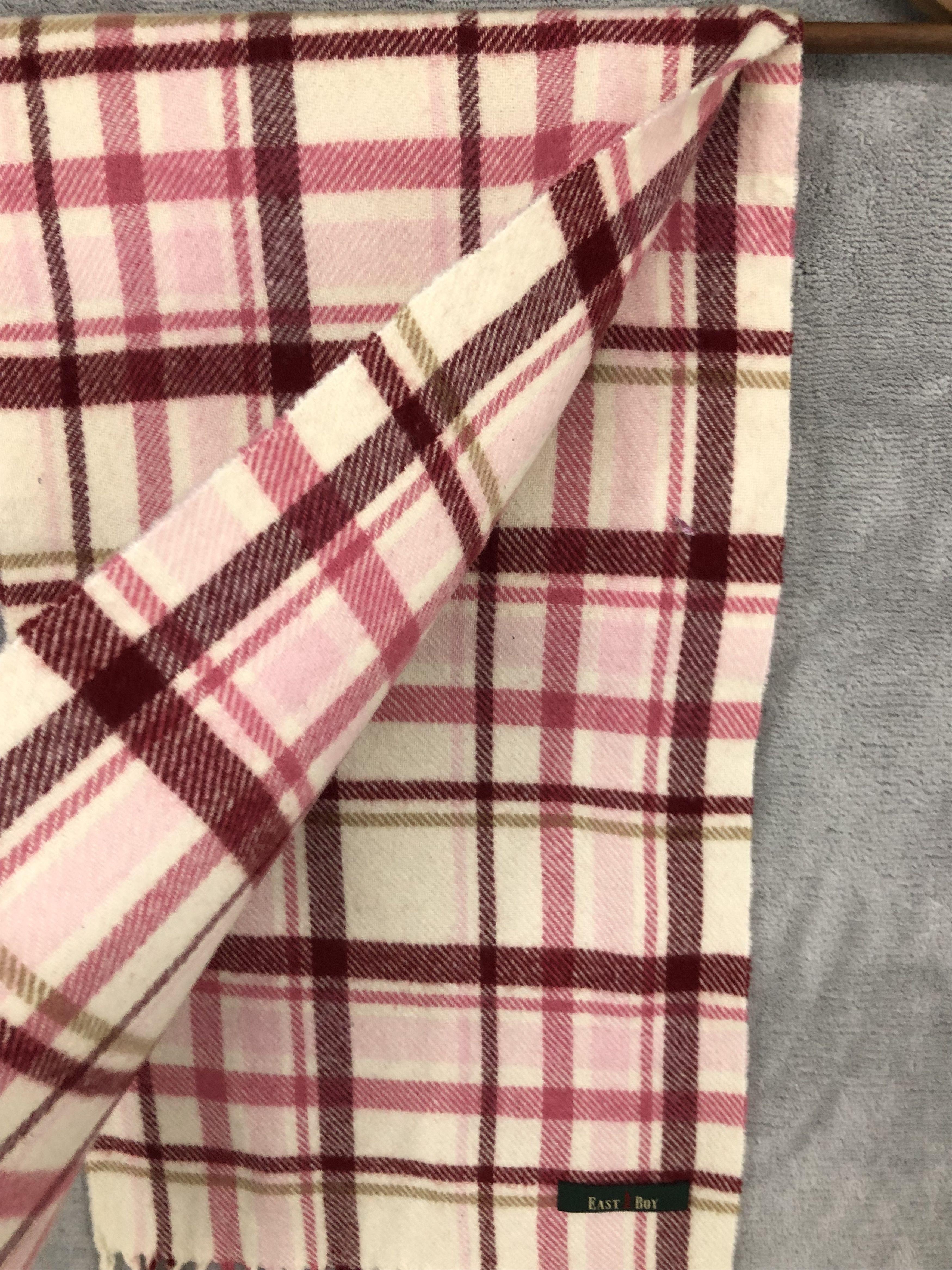 Japanese Brand East Boy Plaid Wool Scarf Muffler Neck Scarf Size ONE SIZE - 6 Thumbnail