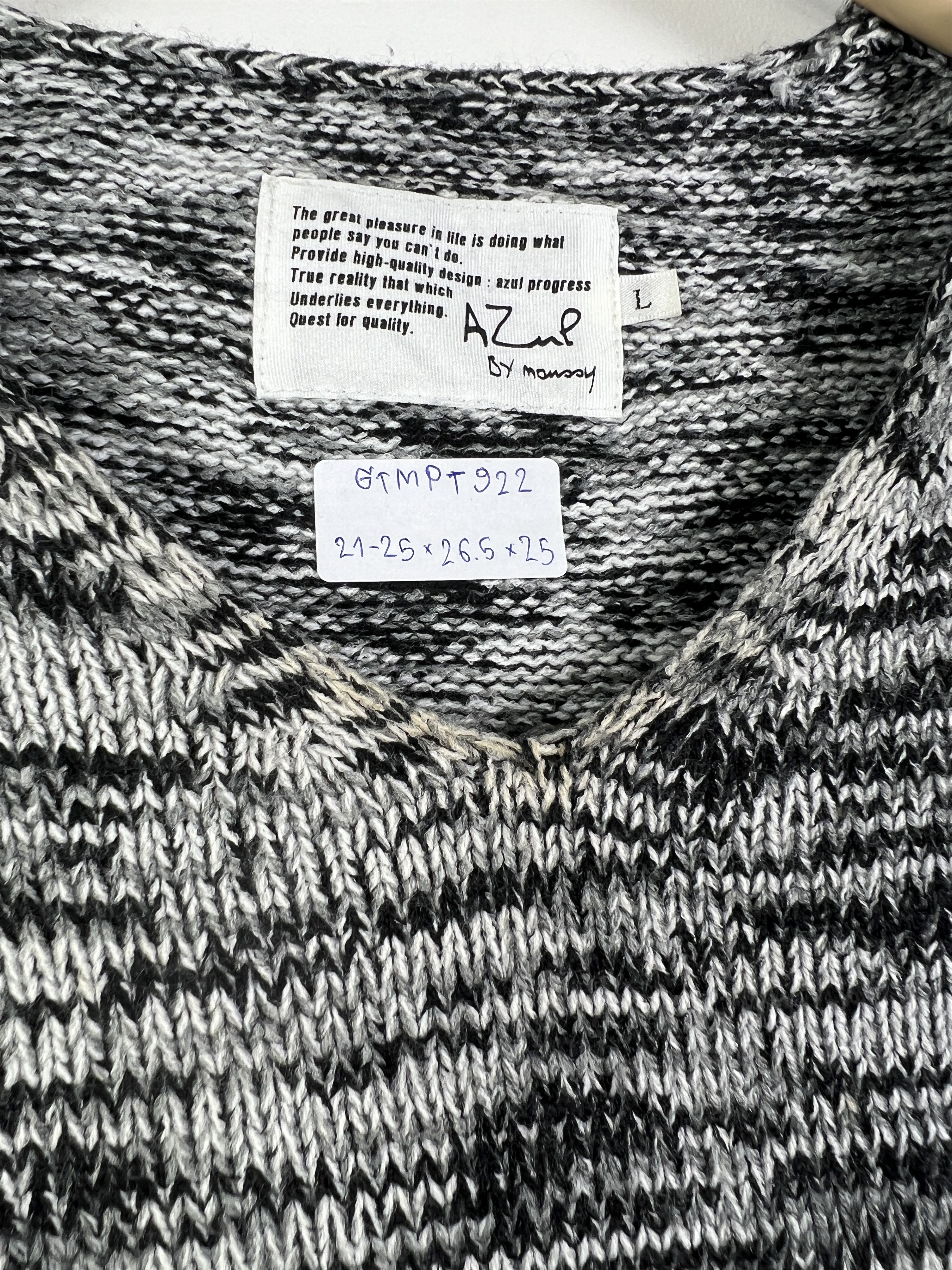 Japanese Brand × MOUSSY Azul by Moussy Knit L/S Tee (L) GTMPT922 Size L / US 10 / IT 46 - 9 Thumbnail