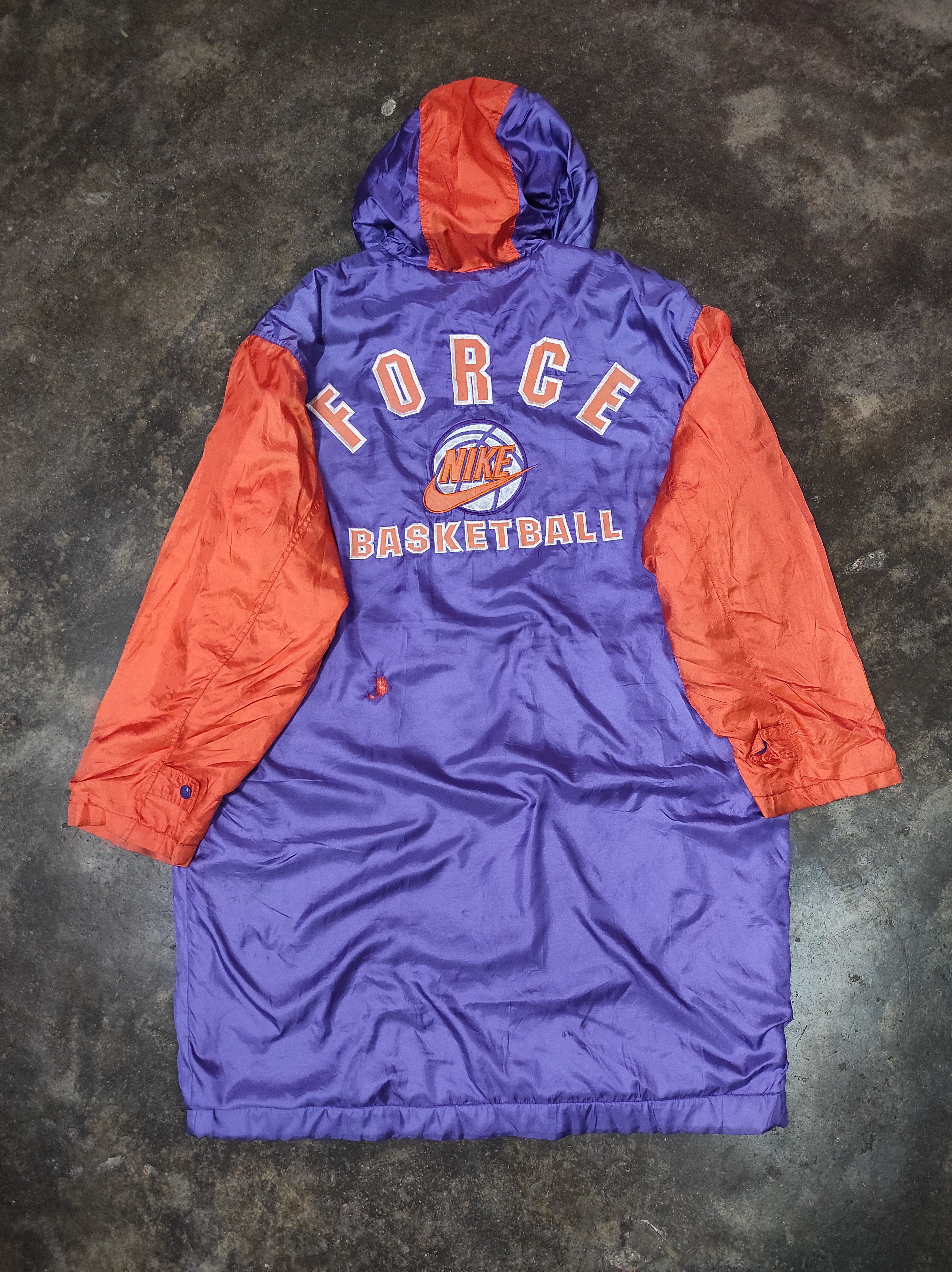 Nike × Vintage NIKE FORCE BASKETBALL EMBROIDERY VTG 90'S PARKA DISTRESSED Size US L / EU 52-54 / 3 - 1 Thumbnail