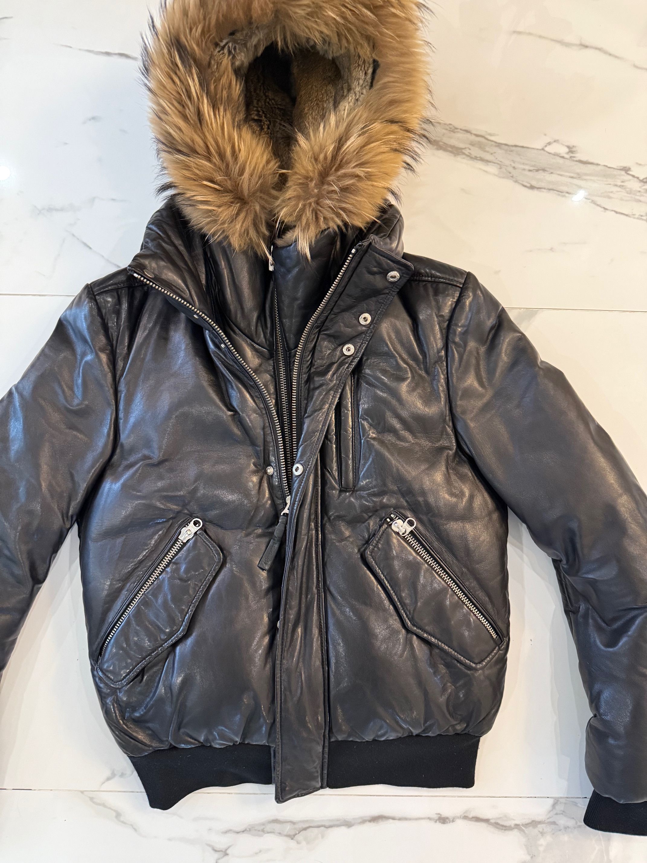 Mackage Mackage Glen Leather Down Bomber Size US S / EU 44-46 / 1 - 1 Thumbnail