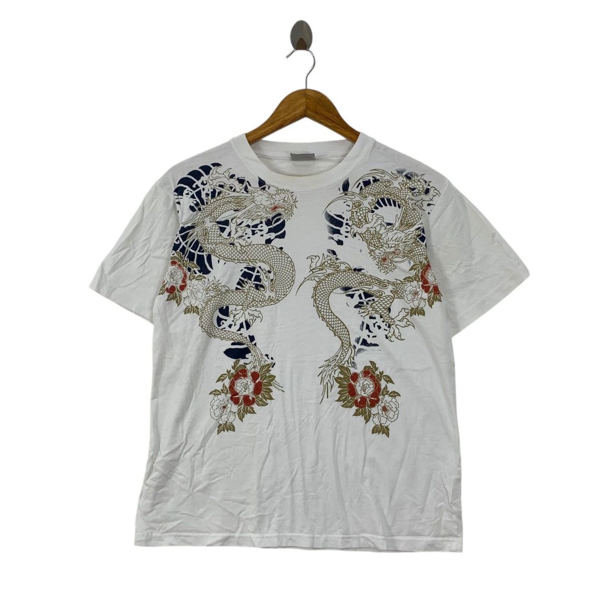 Vintage Vintage JAPAN TRADITIONAL DRAGON Ryu Anime Tee Shirt Top Size M / US 6-8 / IT 42-44 - 1 Thumbnail