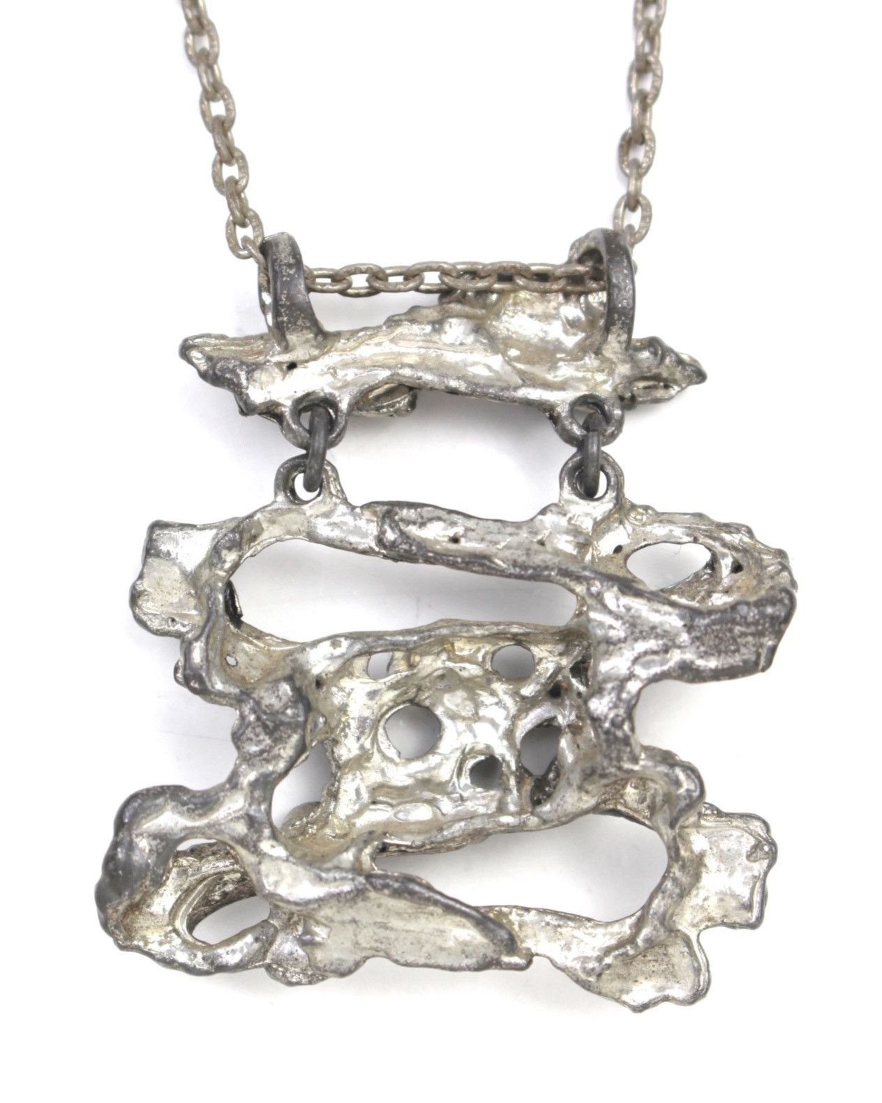 Vintage 1970S TAPANI VANHATALO SILVER-PLATED SCULPTURAL NECKLACE Size ONE SIZE - 5 Thumbnail