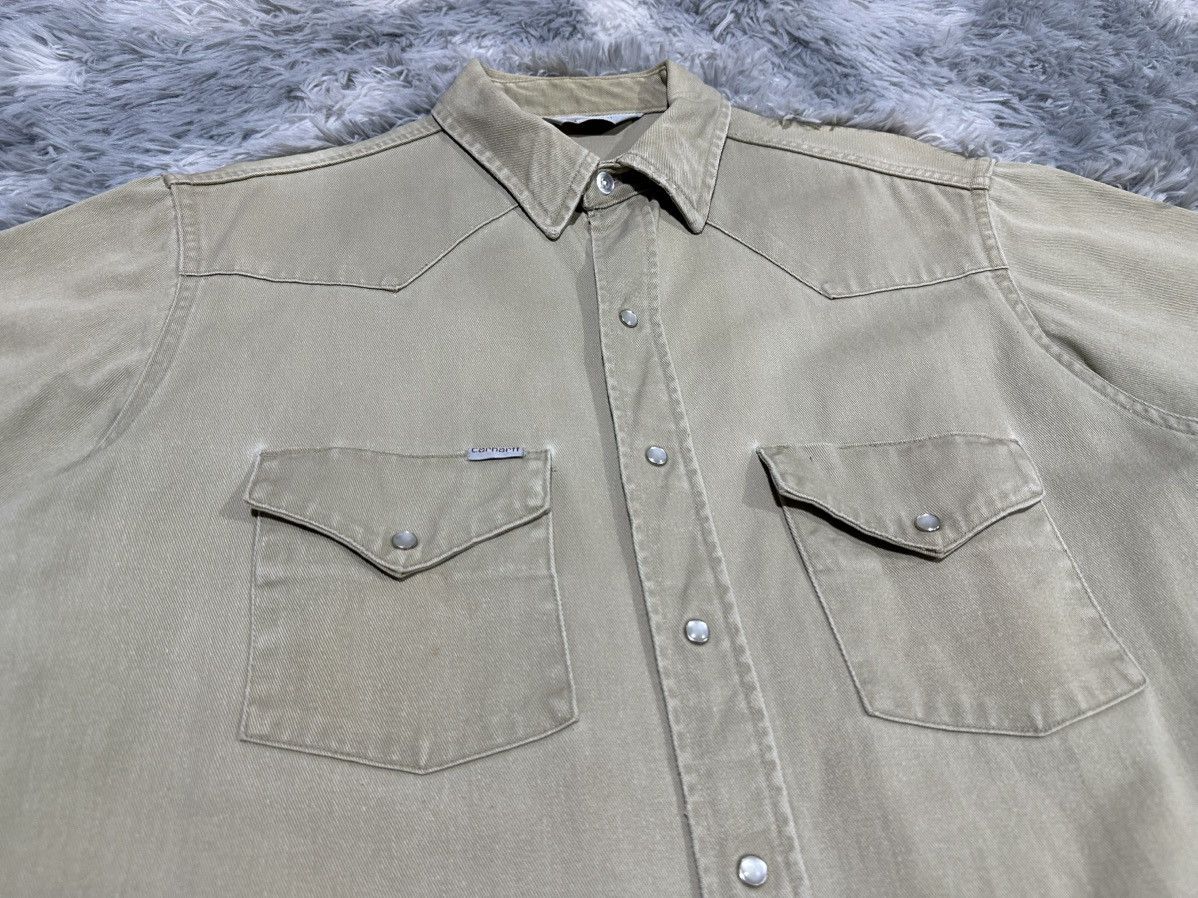 Carhartt 🔥Vintage Carhartt Western Shirt Short Sleeve Size US XL / EU 56 / 4 - 2 Thumbnail