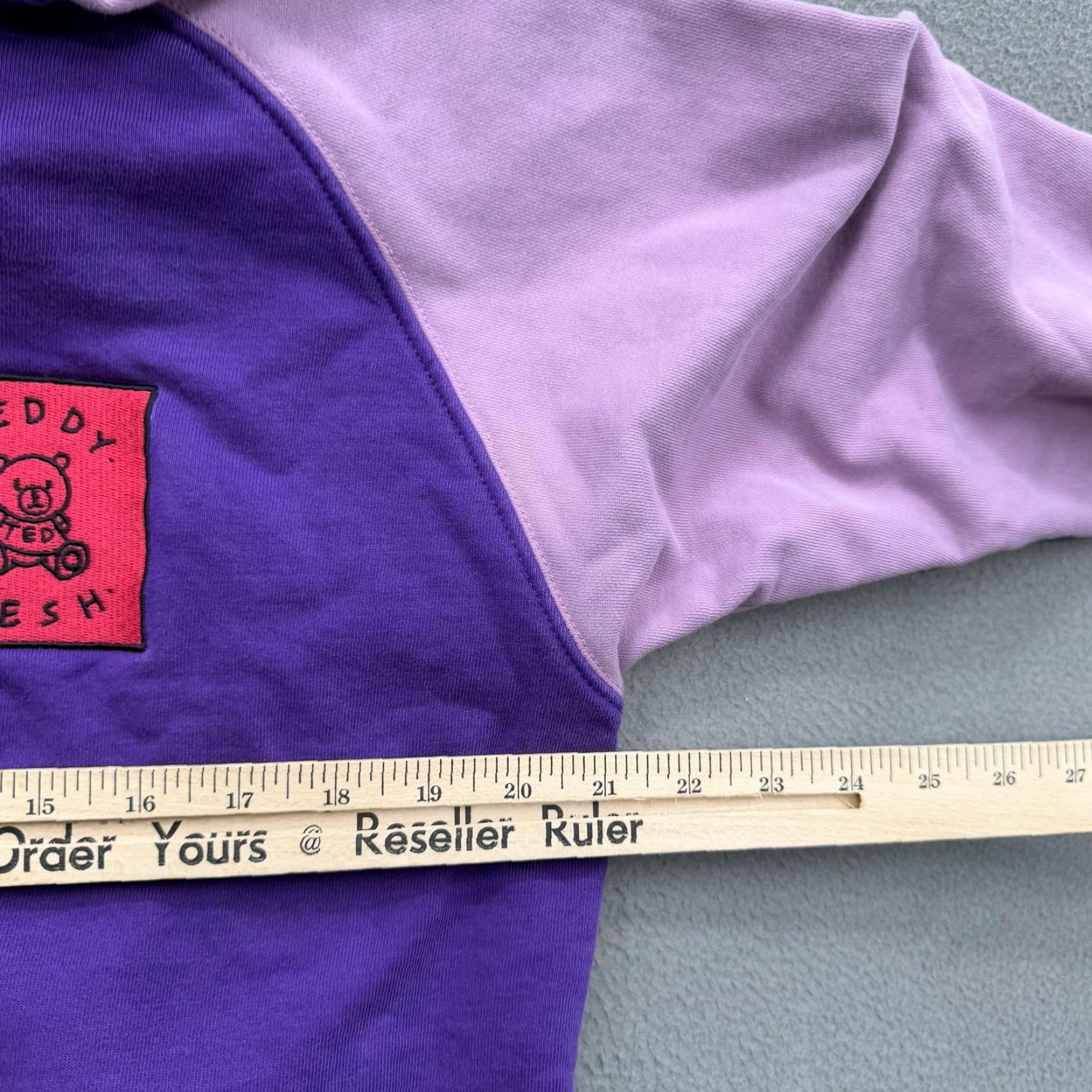 Teddy Fresh Teddy Fresh Hoodie Mens S Colorblock Pullover Geometric Cotton Purple Red Mint Green Lavender Hooded Pocket Geometric Size US S / EU 44-46 / 1 - 4 Thumbnail