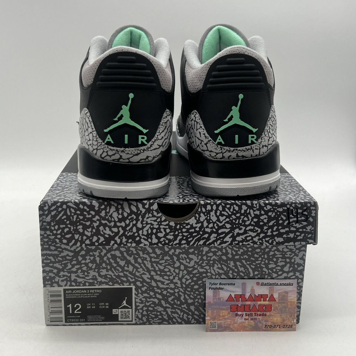 Jordan Brand Air Jordan 3 green glow Size US 12 / EU 45 - 3 Thumbnail
