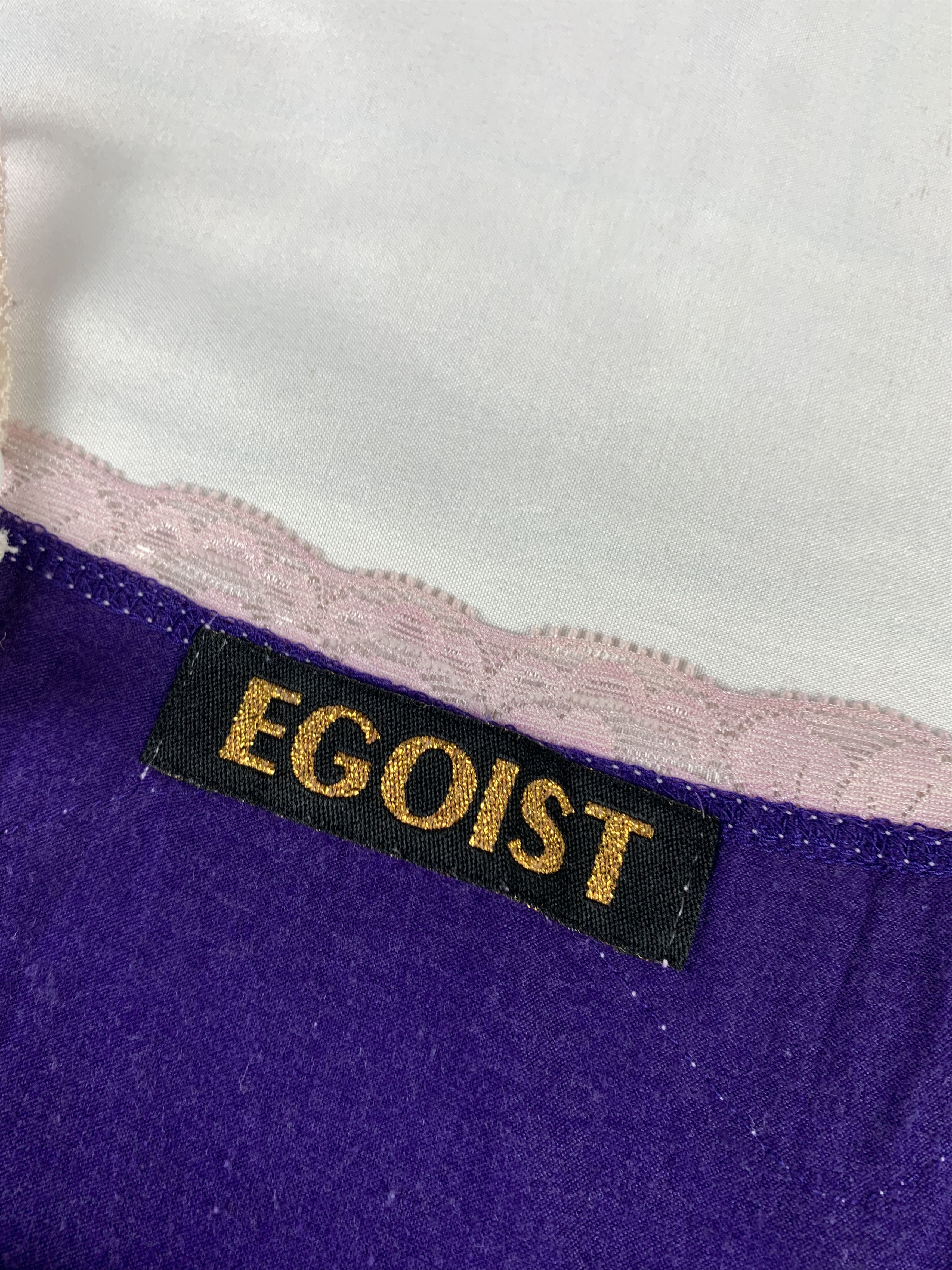 Japanese Brand Egoist Purple Trim Tank Top (S) Size S / US 4 / IT 40 - 7 Thumbnail