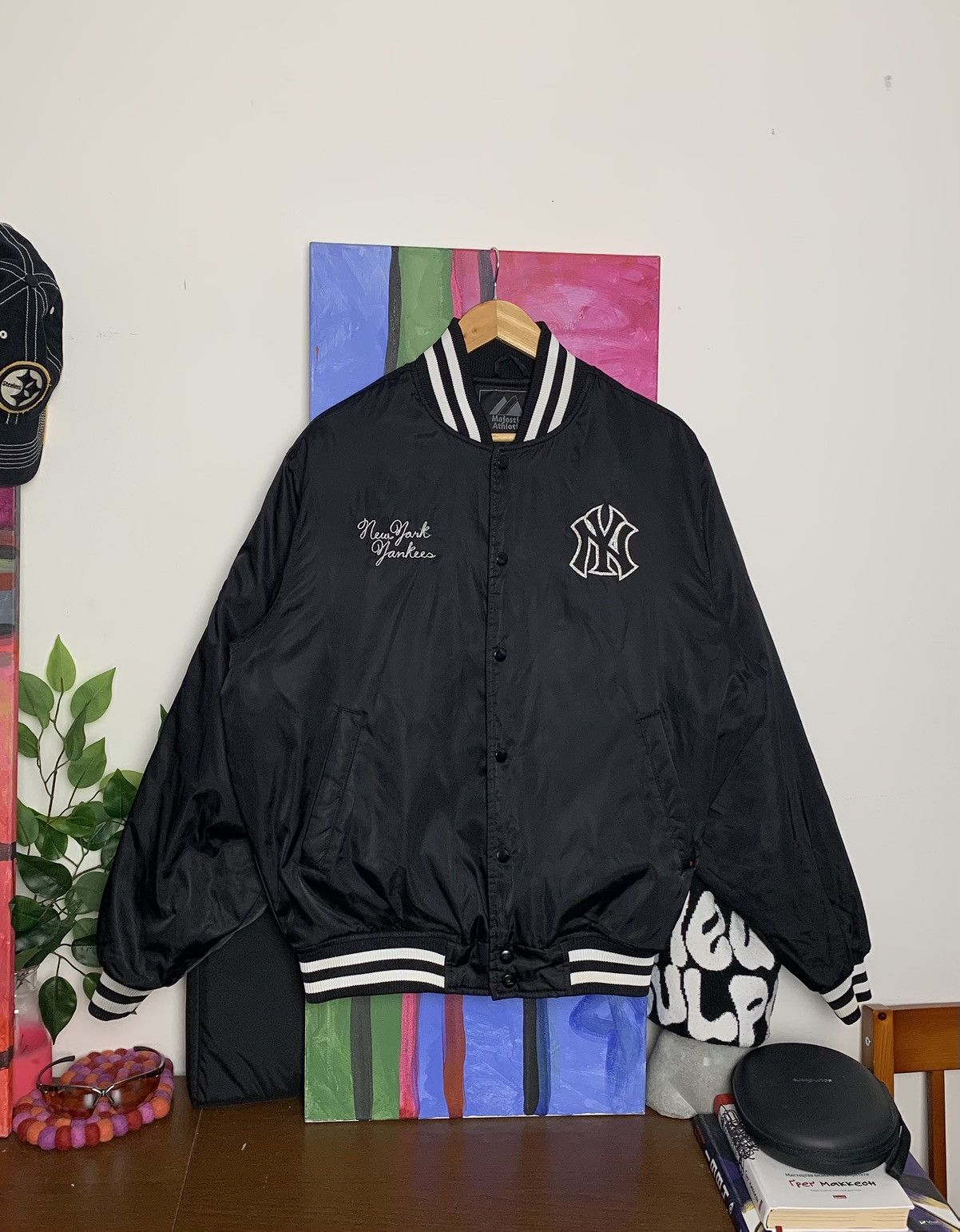 Vintage Majestic NY Yankees Bomber Jacket Mens