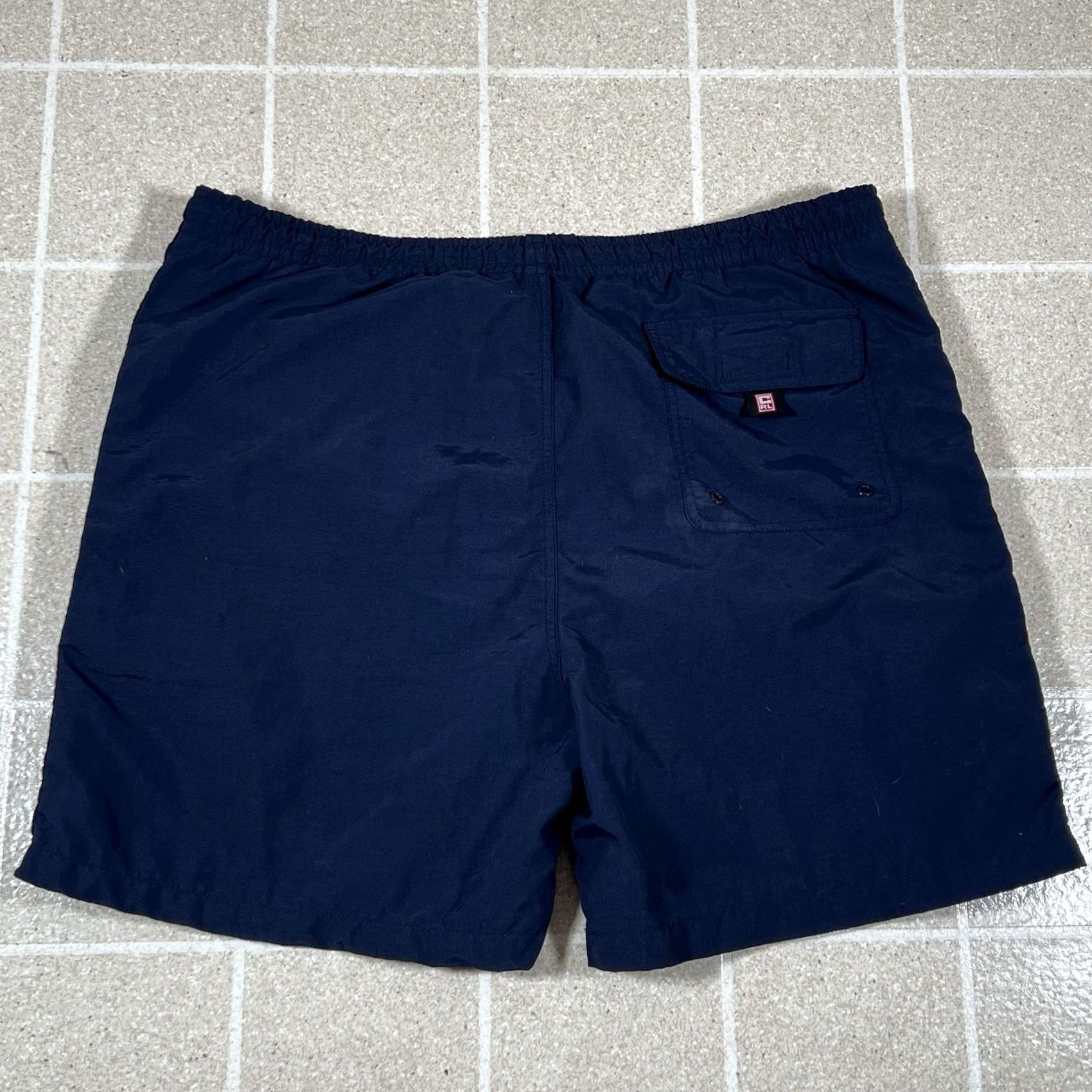 Chaps VINTAGE 90s Chaps Ralph Lauren Mens Large Swim Trunks Lined Wave Spell Out Blue Shorts Trunks Mens Size US 33 - 3 Thumbnail