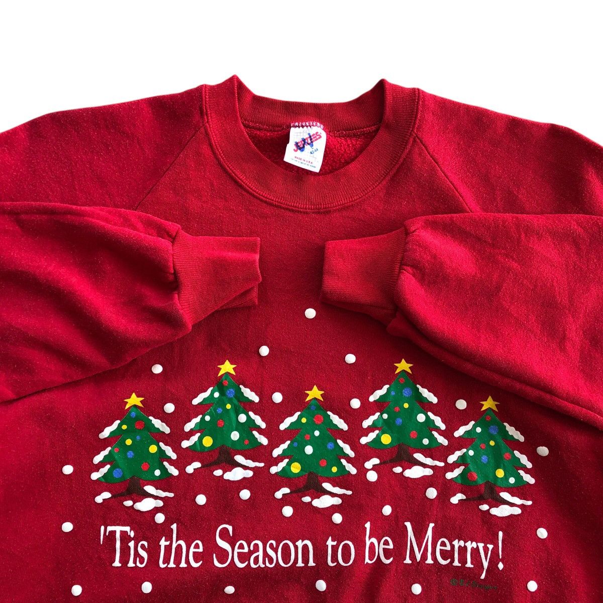 Jerzees × Vintage Vintage JERZEES Marry Christmas Printed Sweatshirt Size US L / EU 52-54 / 3 - 4 Thumbnail