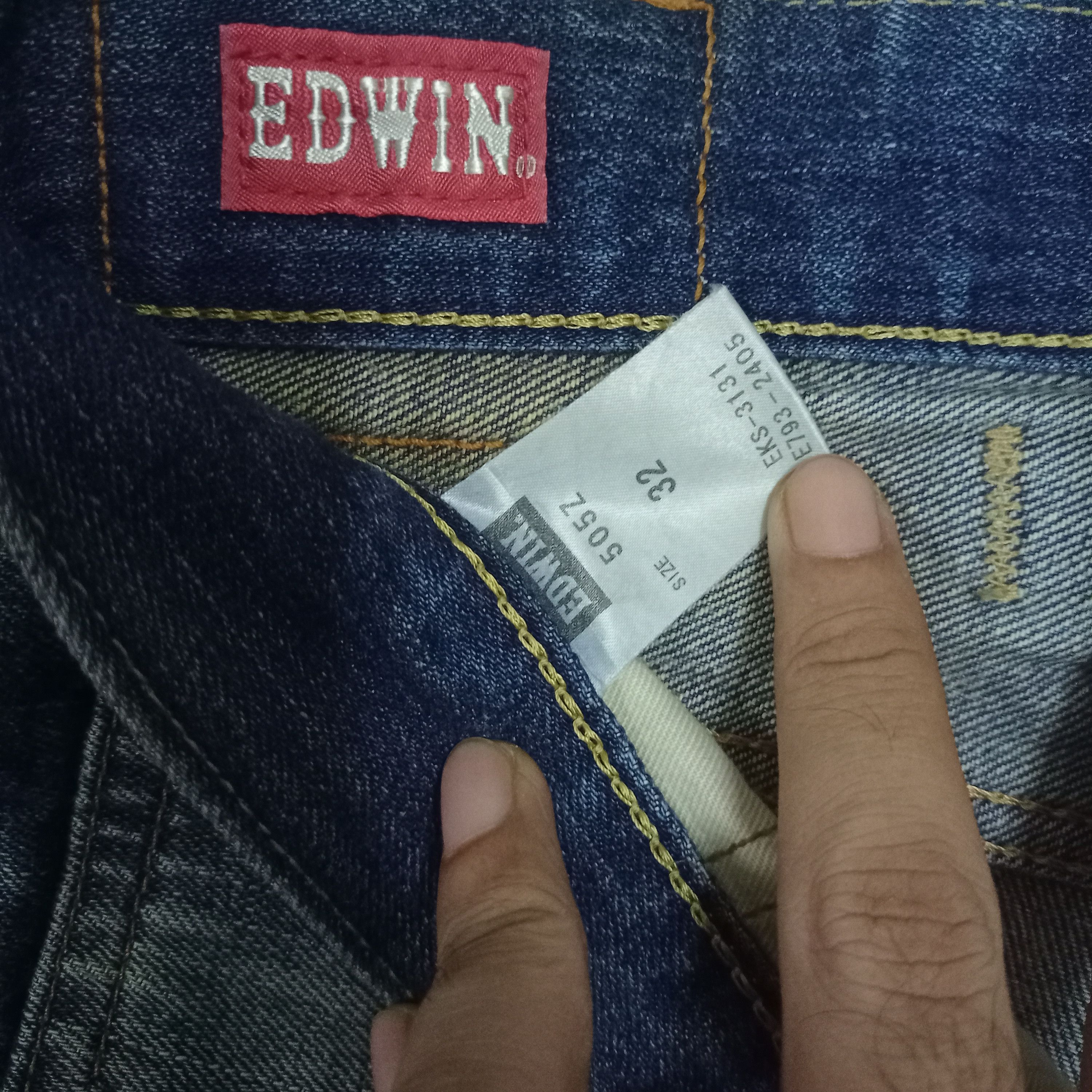 Edwin × Japanese Brand Vintage Edwin Japan Selvedge Buckle Back Baggy Jeans Size US 36 / EU 52 - 8 Thumbnail