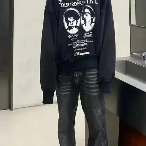 Japanese Brand Vintage washed ruined micro-flare wide-leg jeans Size US 32 / EU 48 - 4 Thumbnail