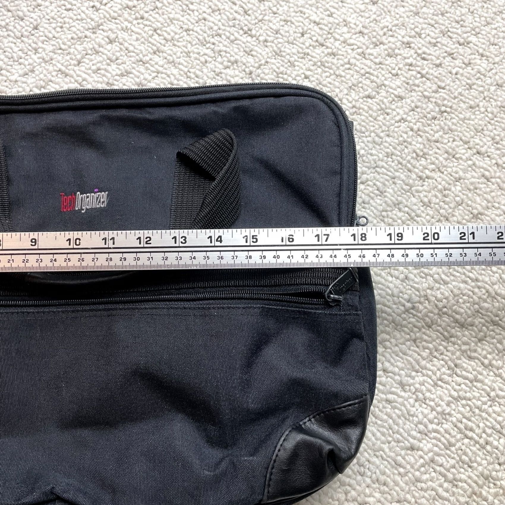 Vintage Tech Organizer Laptop Bag - Black - Medium - Zip Pockets - Expandable - Business Travel Workwear - 18x12in - Mens - Polyester - Laptop Bag Size ONE SIZE - 4 Thumbnail