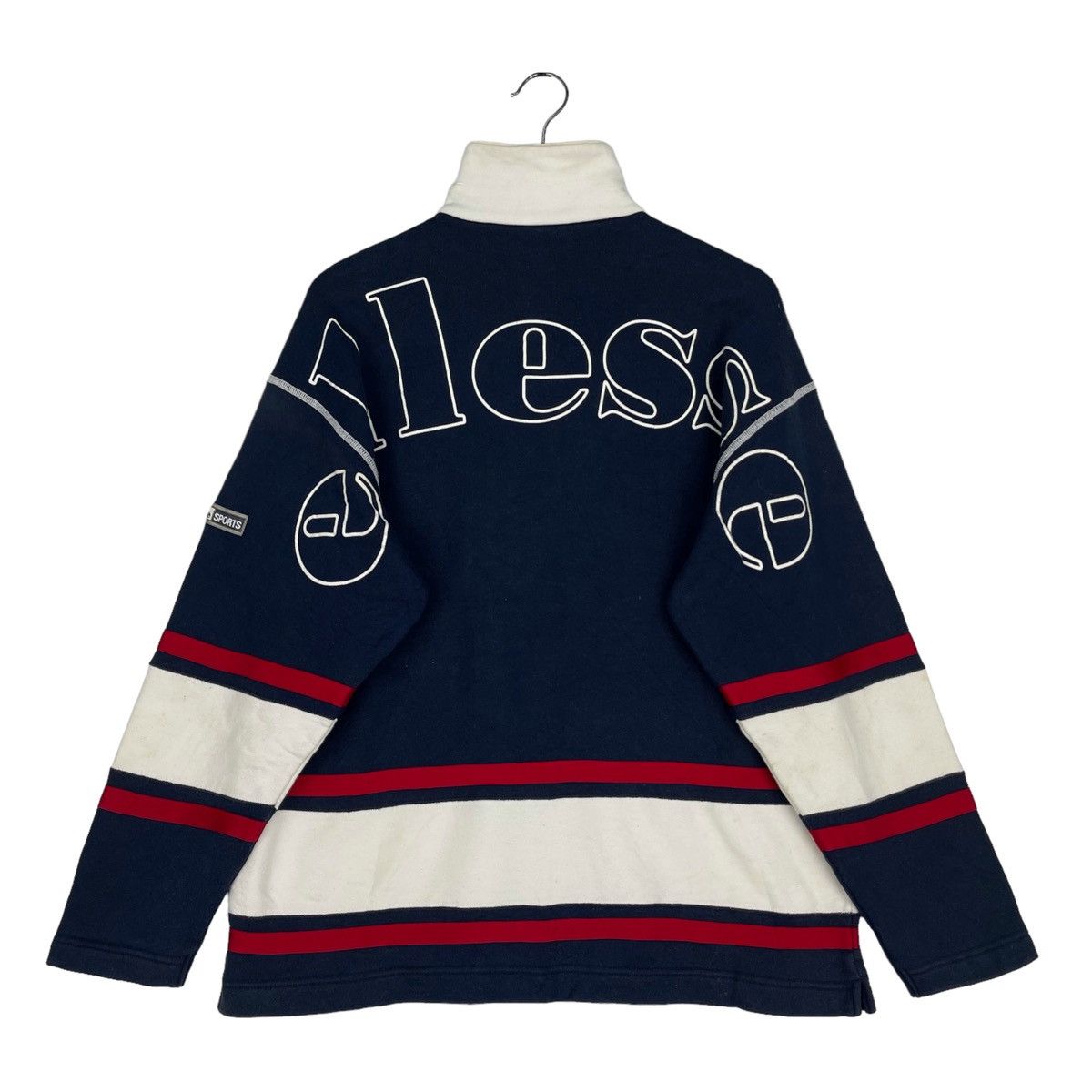Vintage Ellesse Quater Zip With Collar Sweatshirt Size L